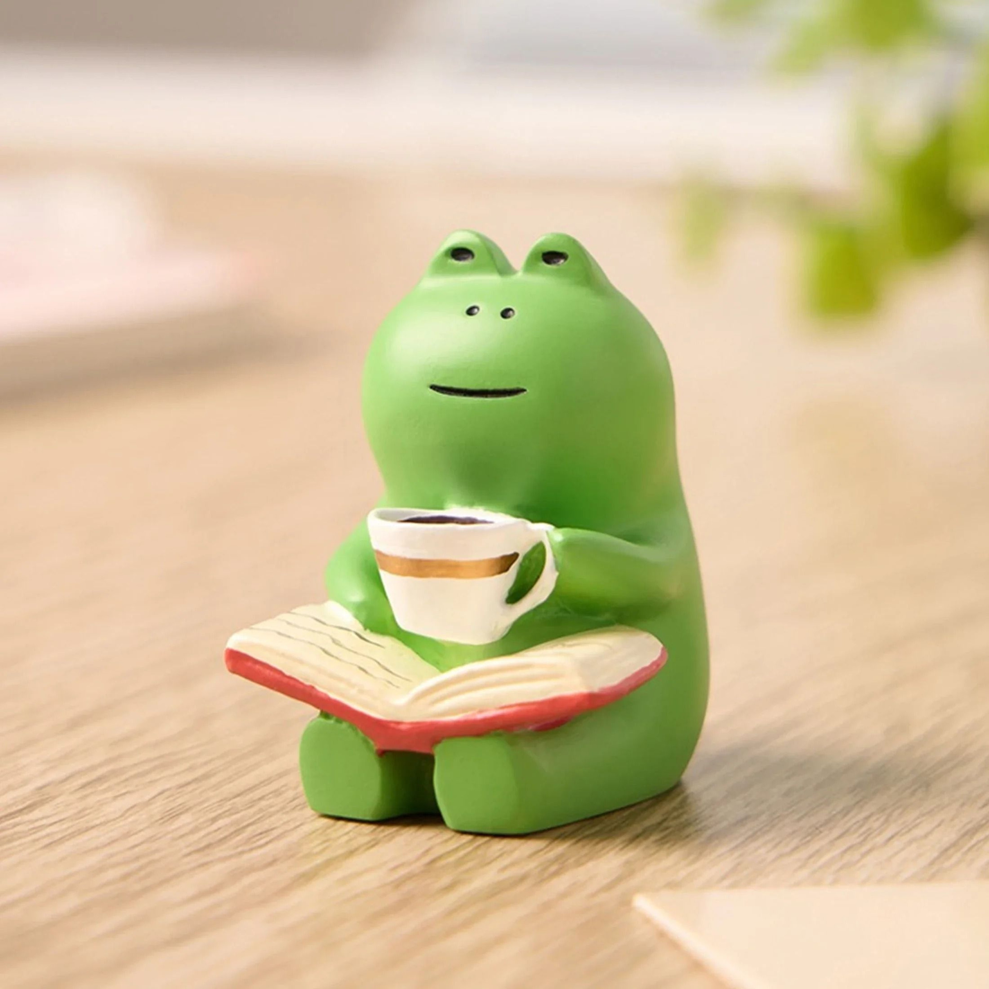 2 Piece Cute Frog Rocking Chair Miniature Figurine Desktop Decor Set 5