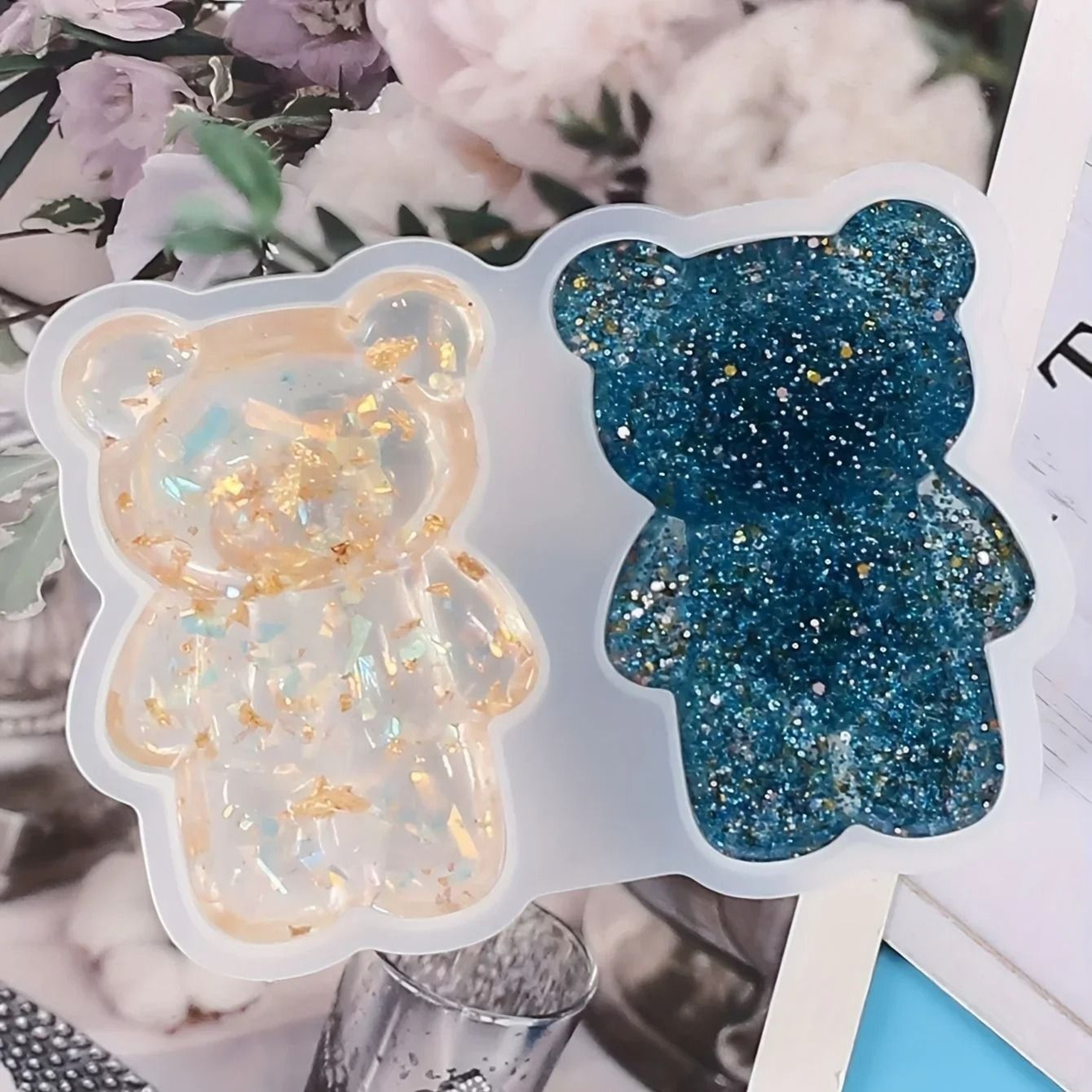 DIY Bear Silicone Resin Mold For Crystal Figurines And Crafts 5