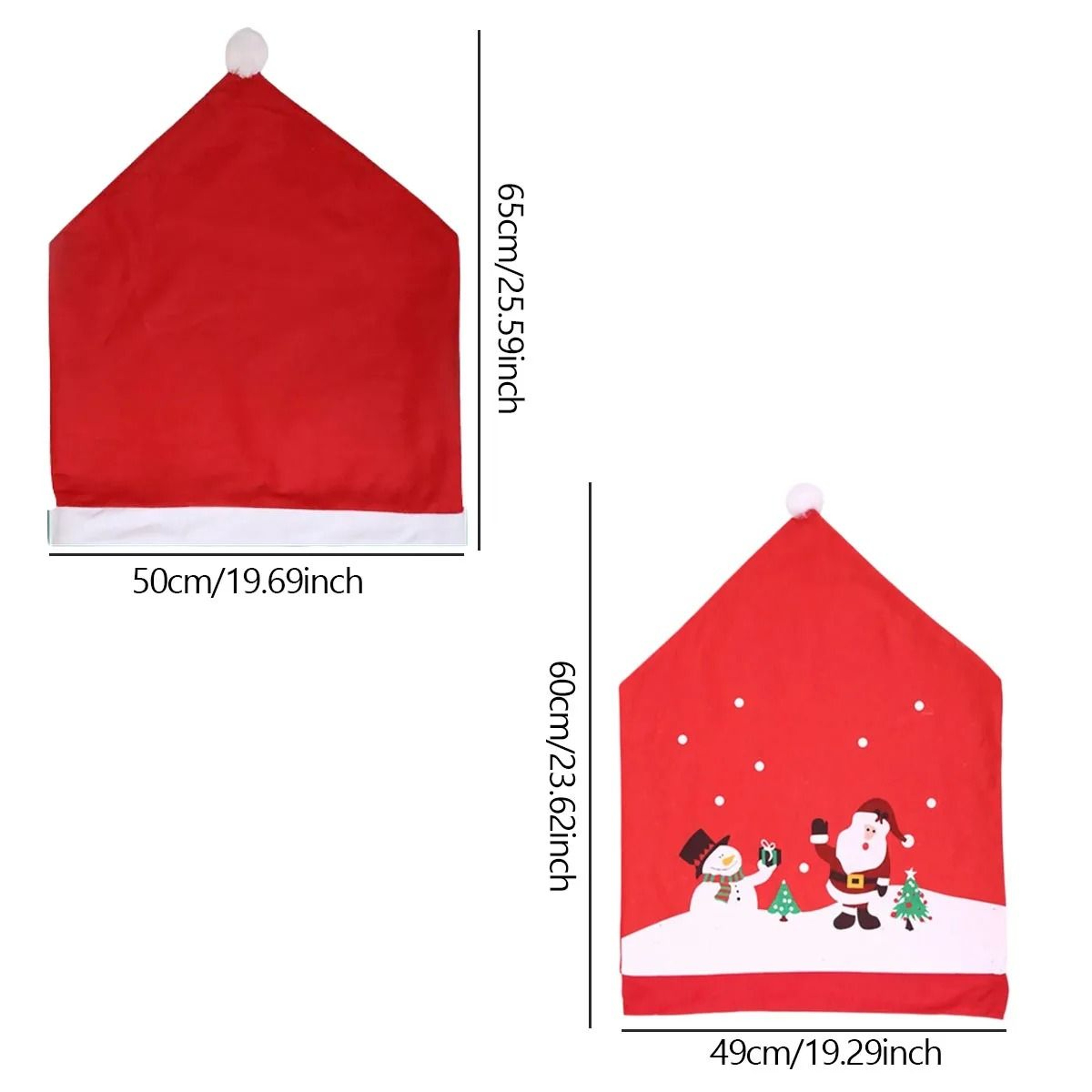 Festive Christmas Dining Chair Cover Holiday Party Home Decoration Chair Slipcover 3