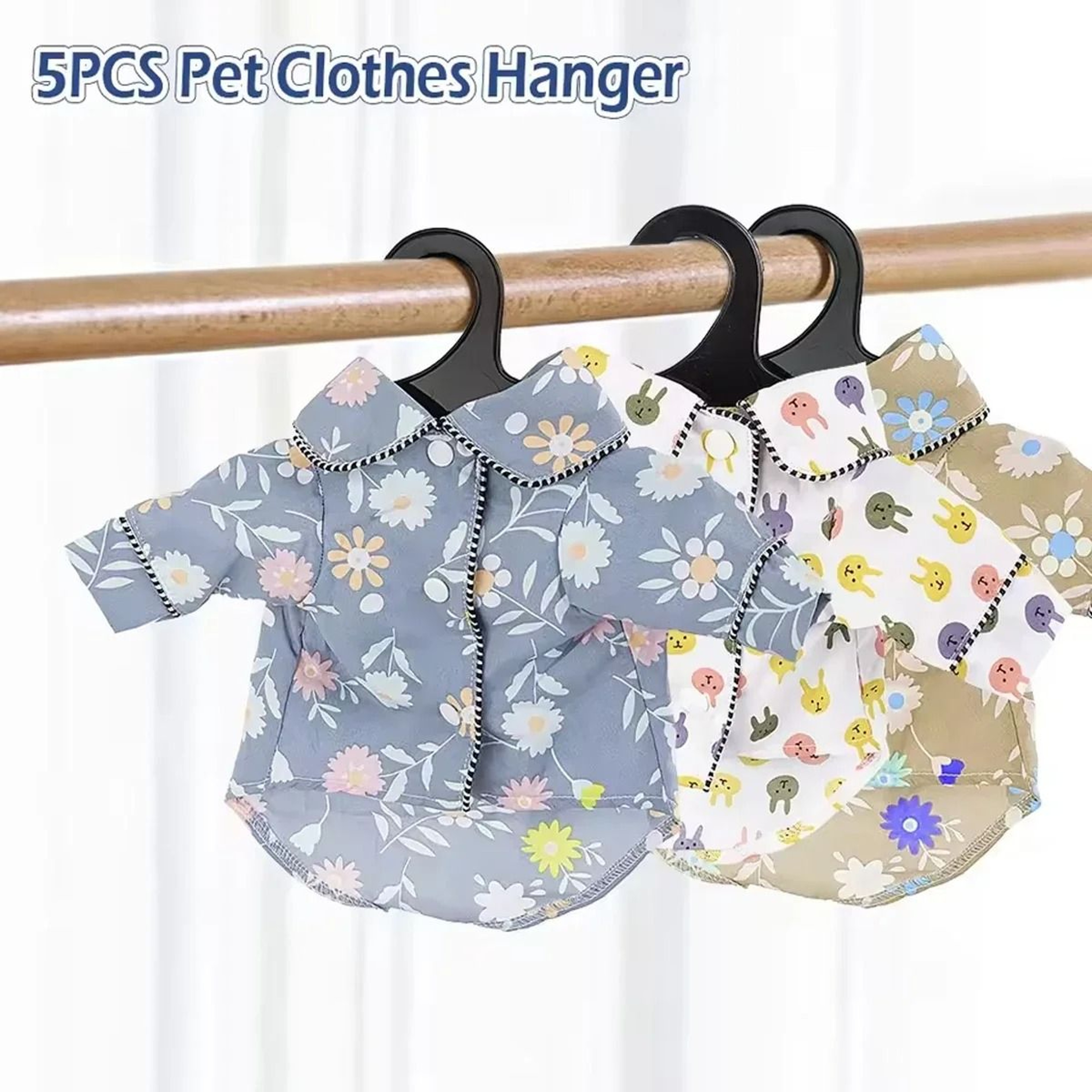 5 Pack Cute Paw Shape Pet Clothes Hangers For Dogs Cats 4