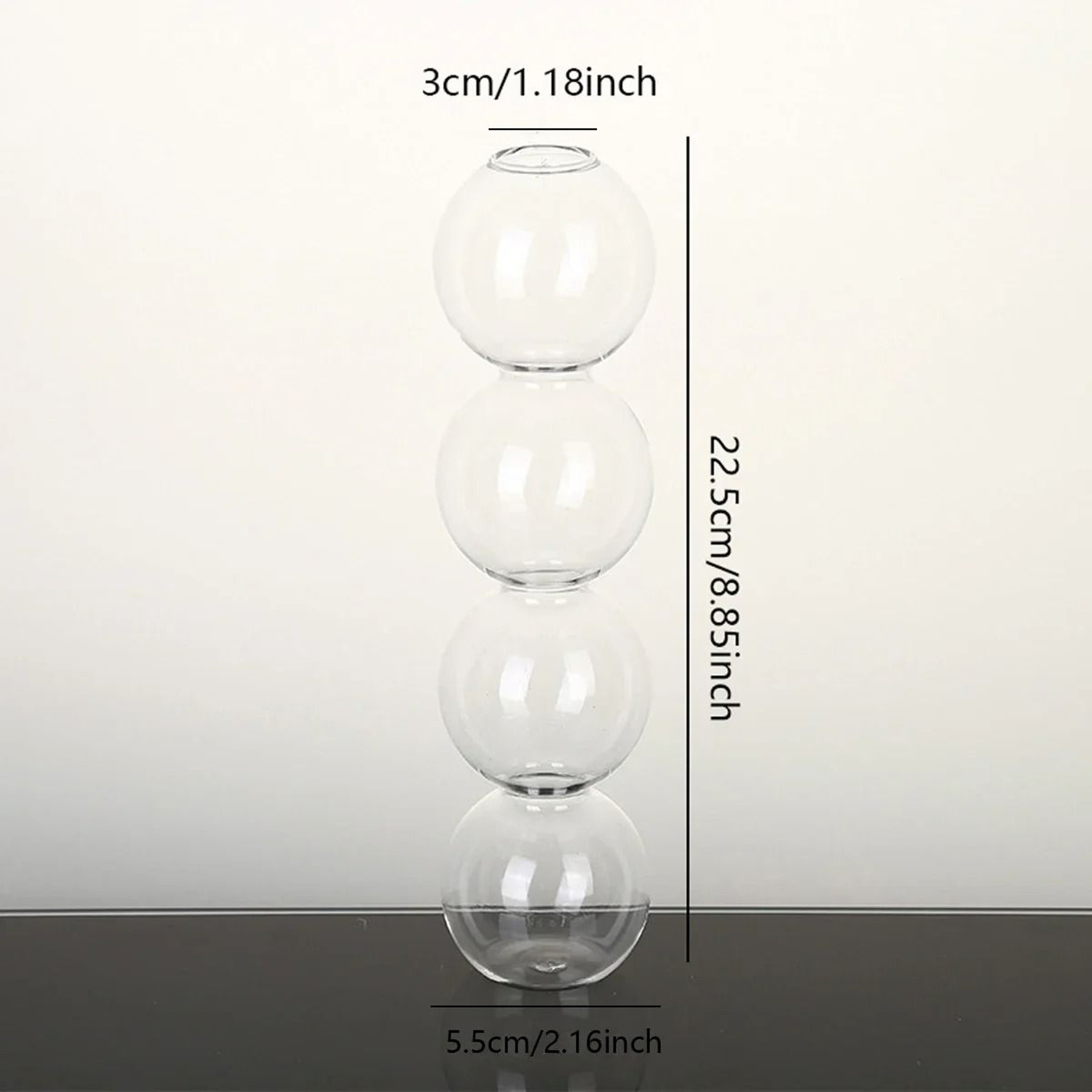 Colorful Glass Bubble Vase Creative Transparent Flower Holder For Modern Home Decor 1