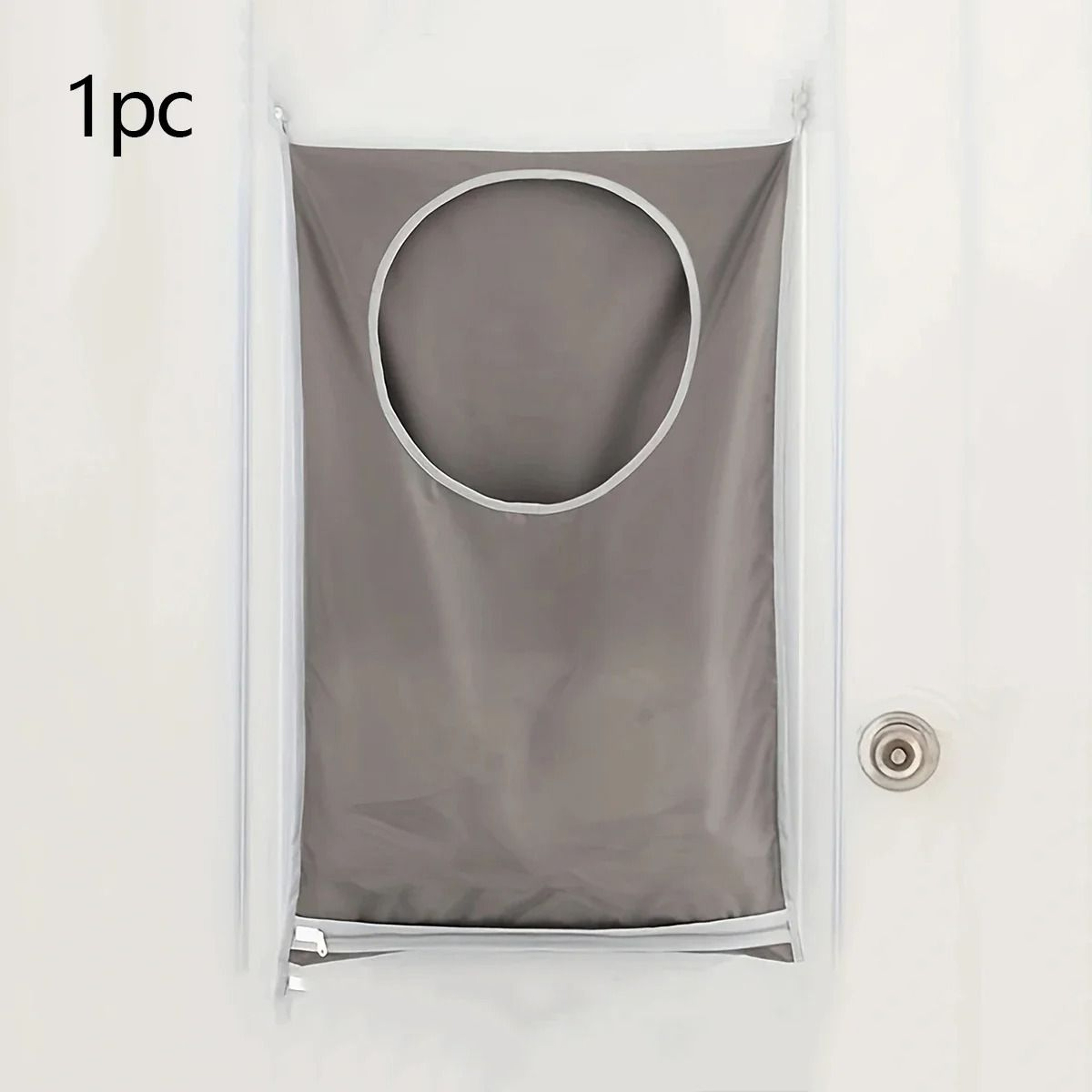 Large Hanging Laundry Basket Foldable Oxford Cloth Bag With Storage Pockets 1