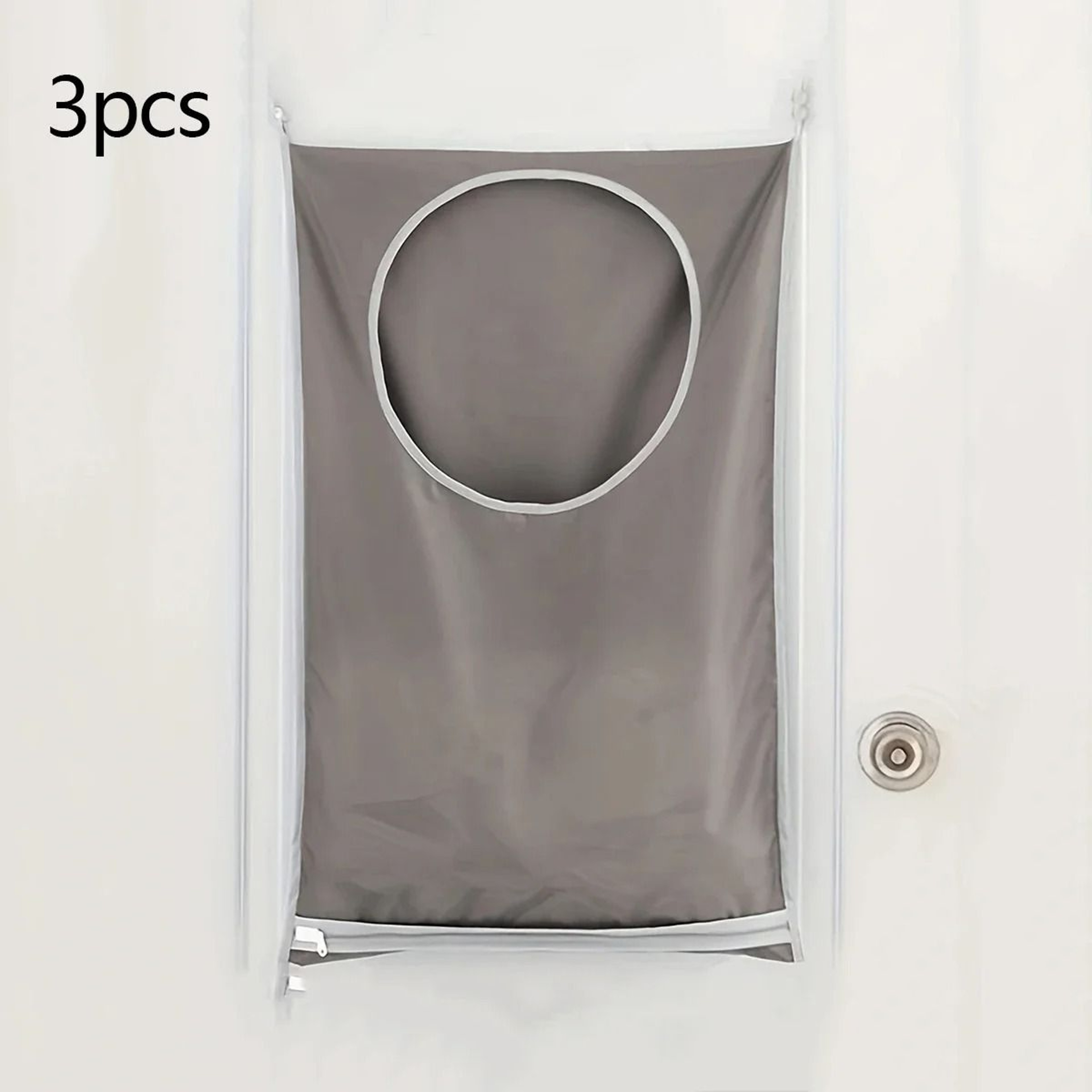 Large Hanging Laundry Basket Foldable Oxford Cloth Bag With Storage Pockets 3