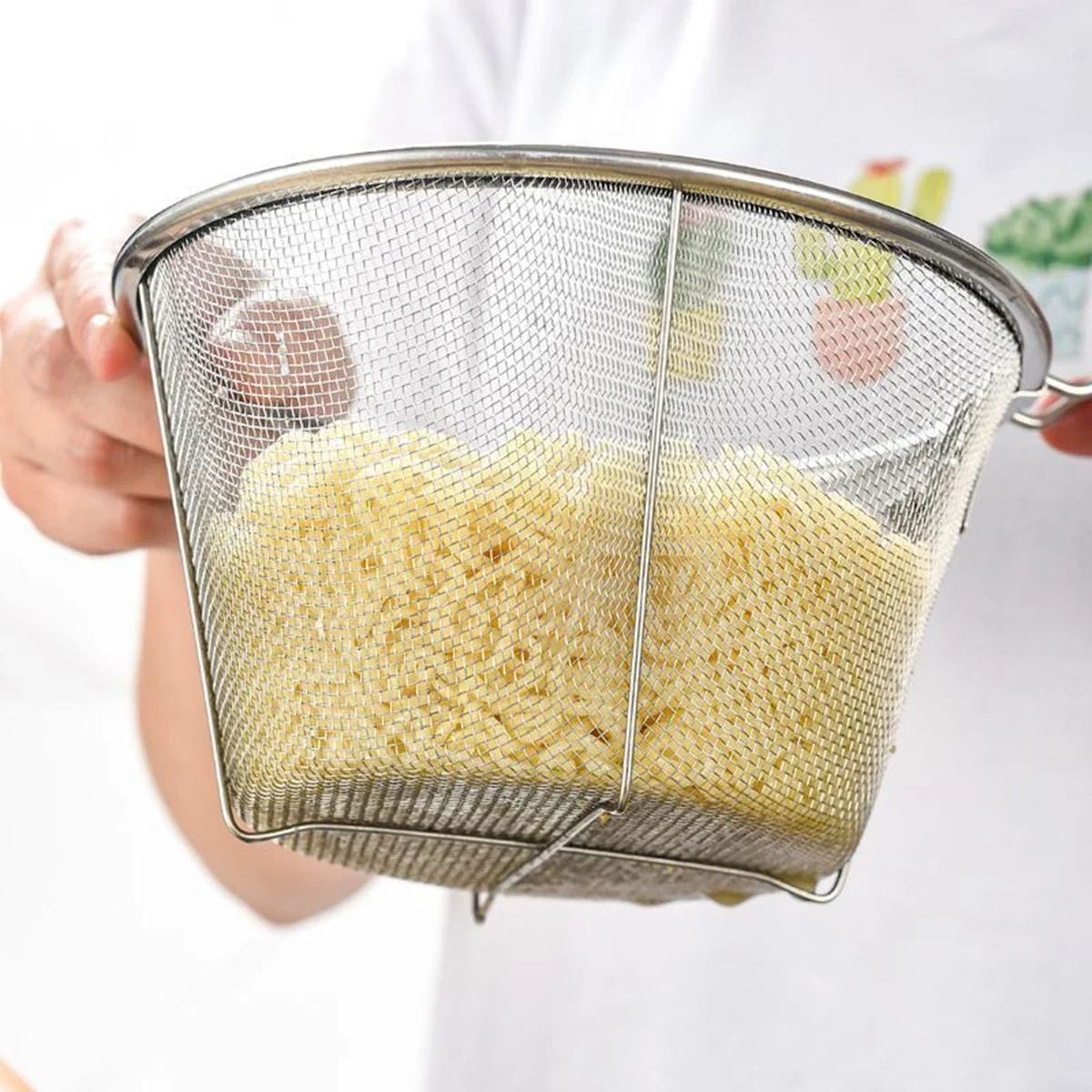 Stainless Steel Oil Draining Mesh Strainer Pan For Frying And Cooking 3