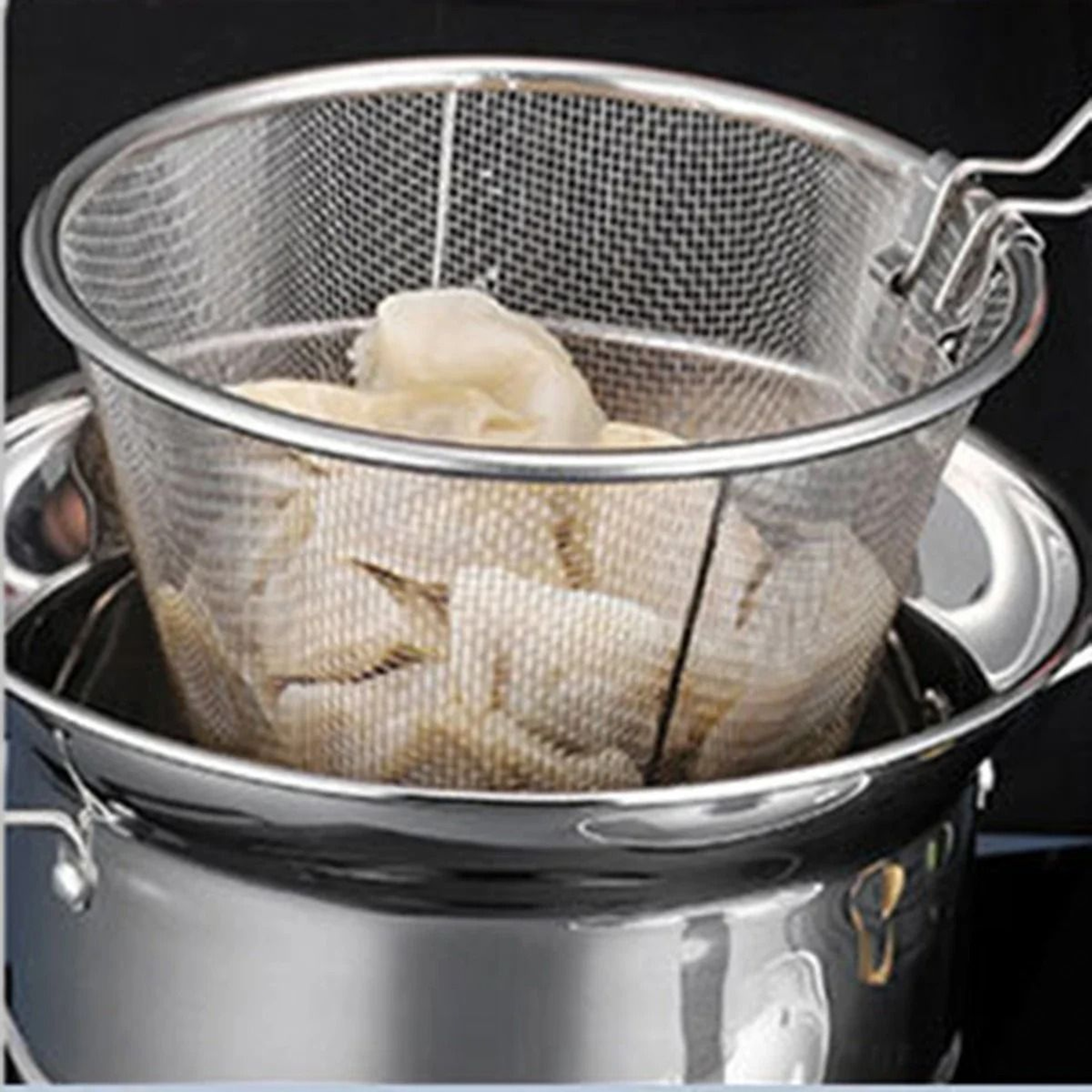Stainless Steel Oil Draining Mesh Strainer Pan For Frying And Cooking 6