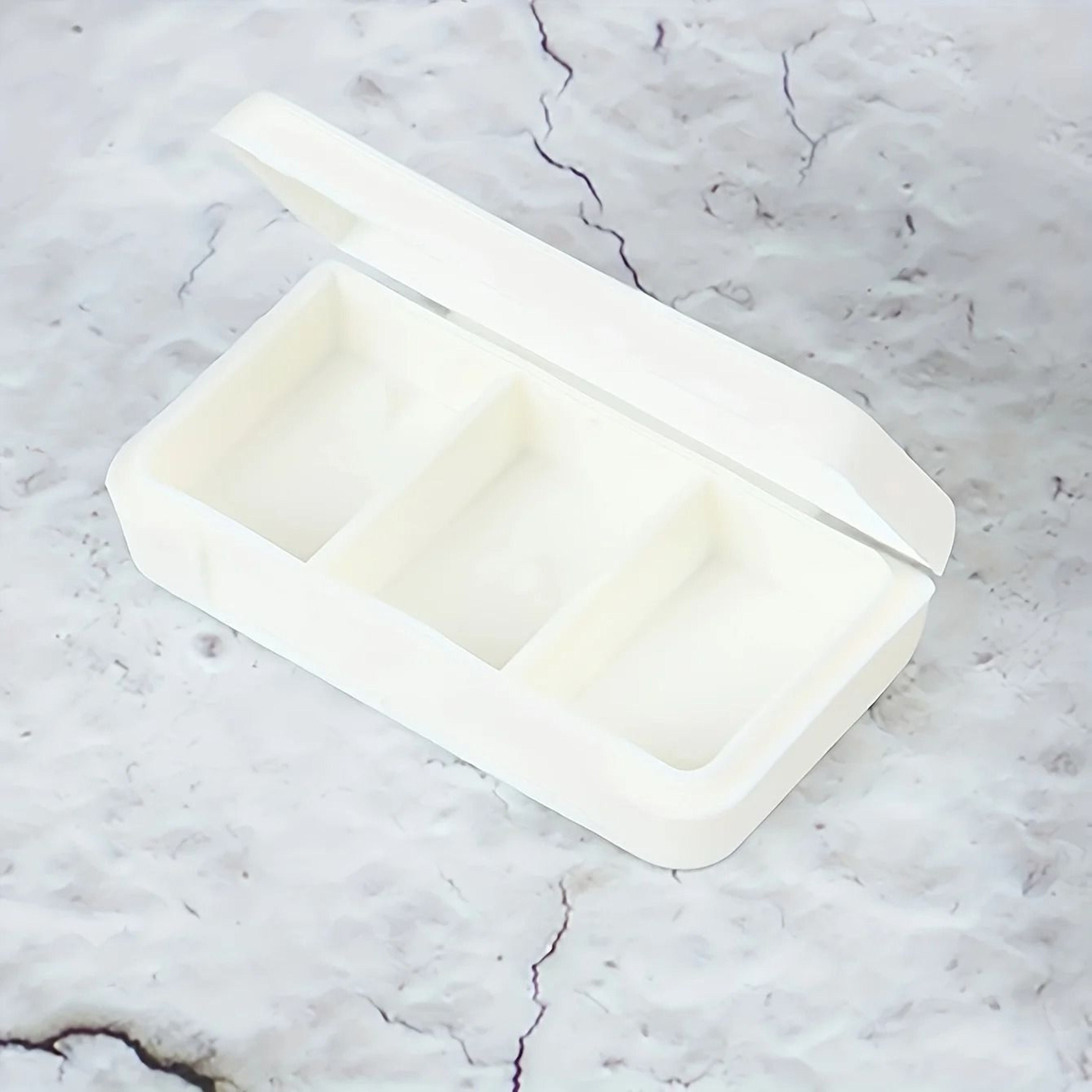 Mini Portable Pill Organizer Box With Three Compartments For Travel Storage 6
