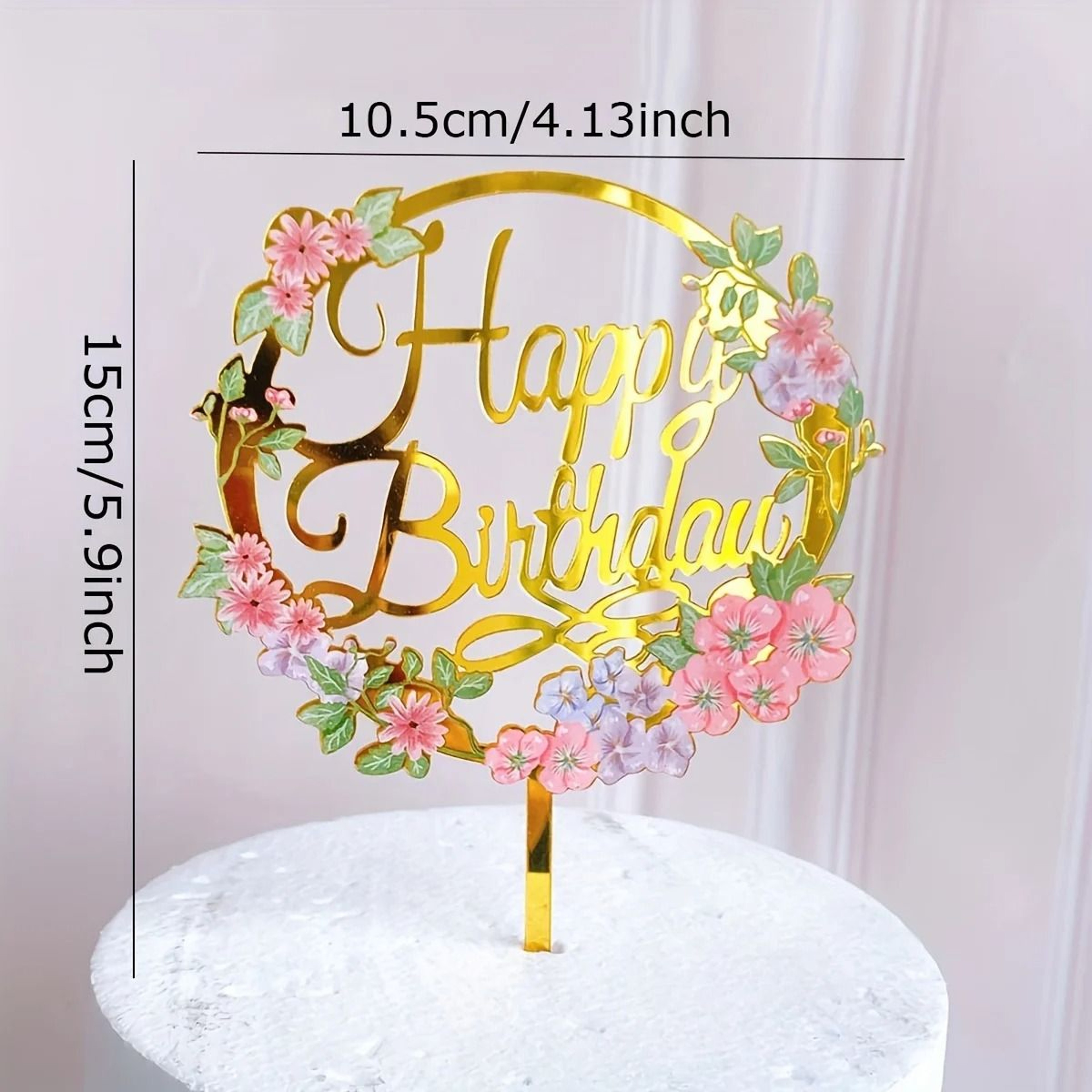 Happy Birthday Cake Topper Decorative Insert Pick For Party Cake Decorations 4