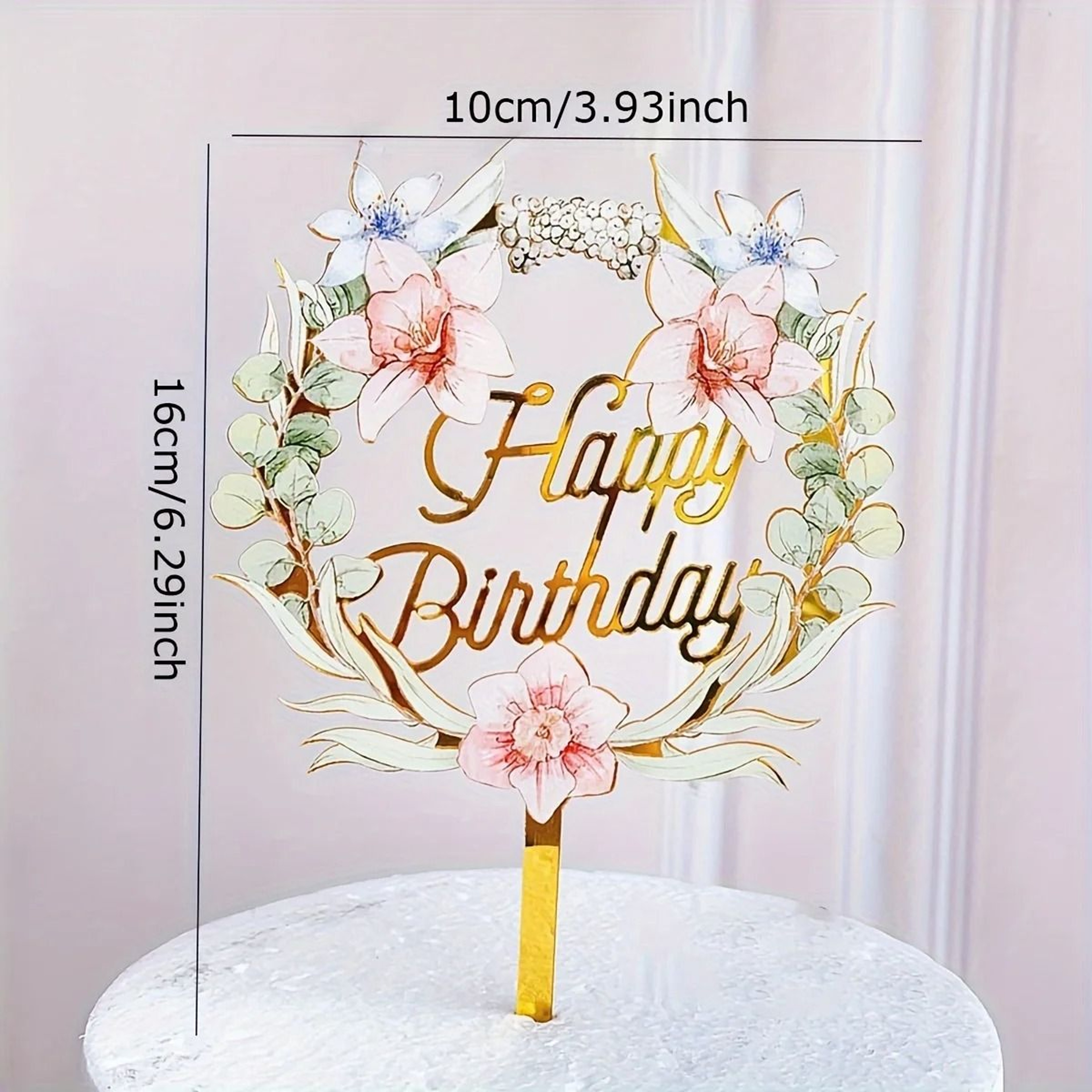 Happy Birthday Cake Topper Decorative Insert Pick For Party Cake Decorations 7