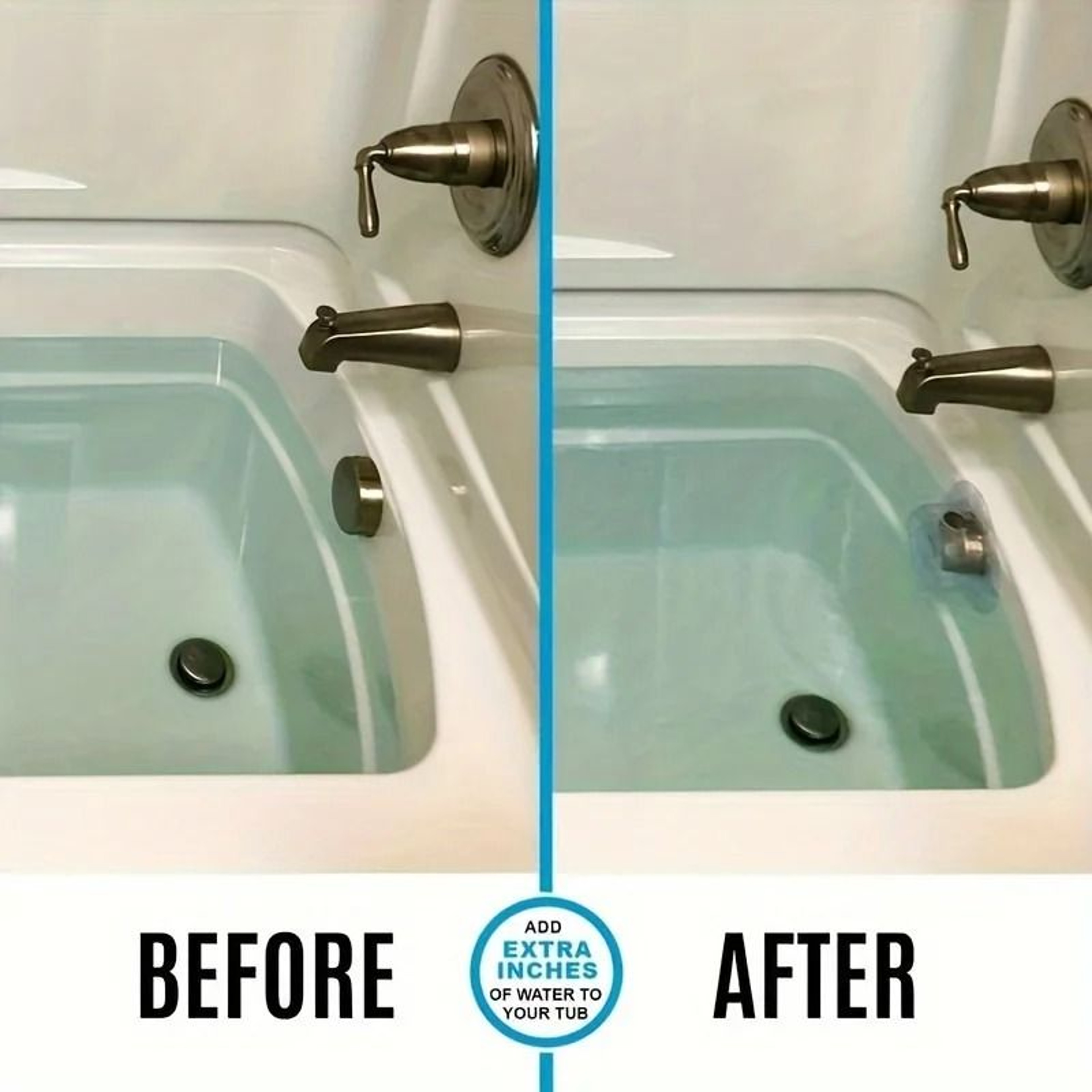 Bathtub Overflow Drain Cover With Suction Cups For Deeper Relaxing Baths 10