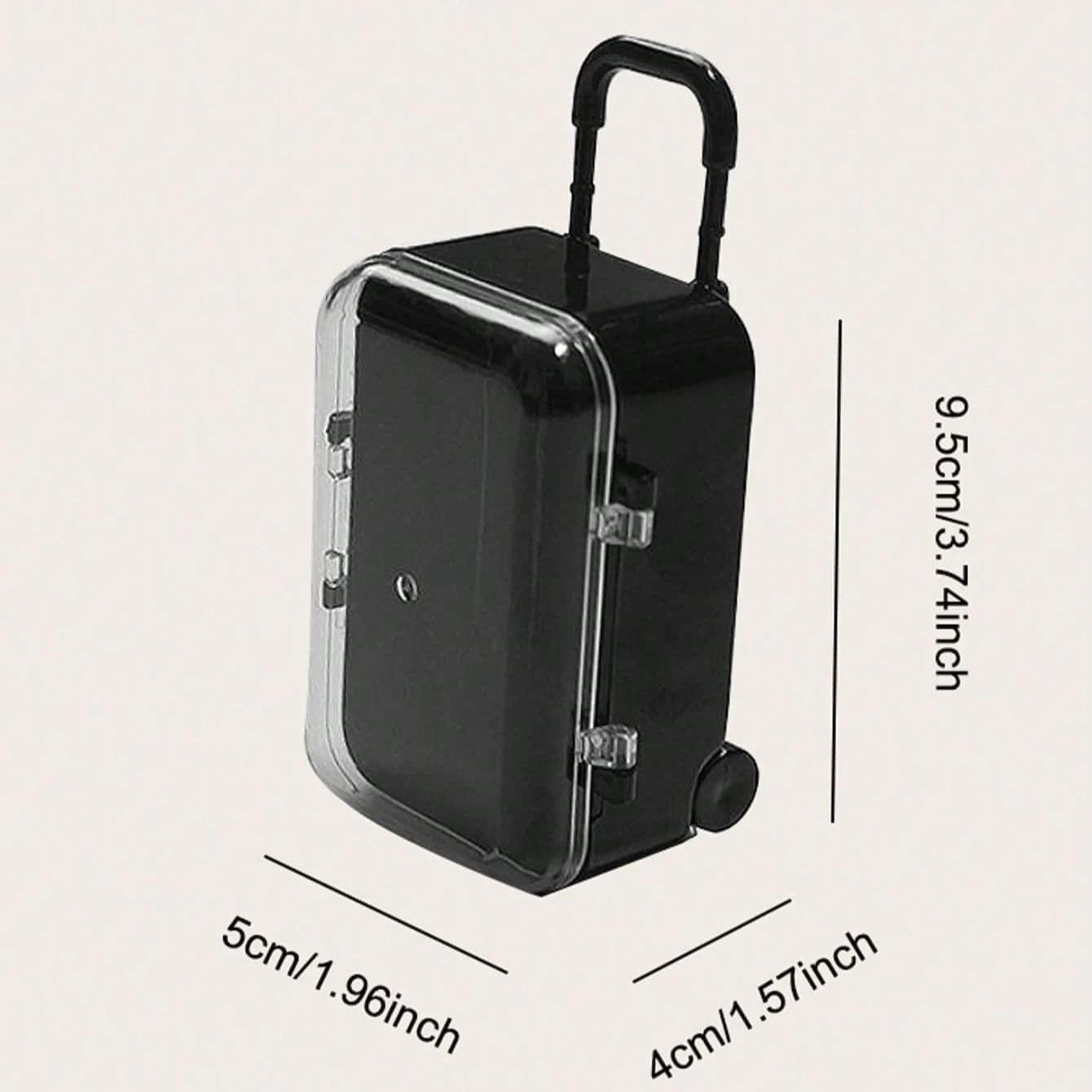 17cm Mini Transparent Trolley Suitcase Storage Box For Doll Clothes And Accessories 0