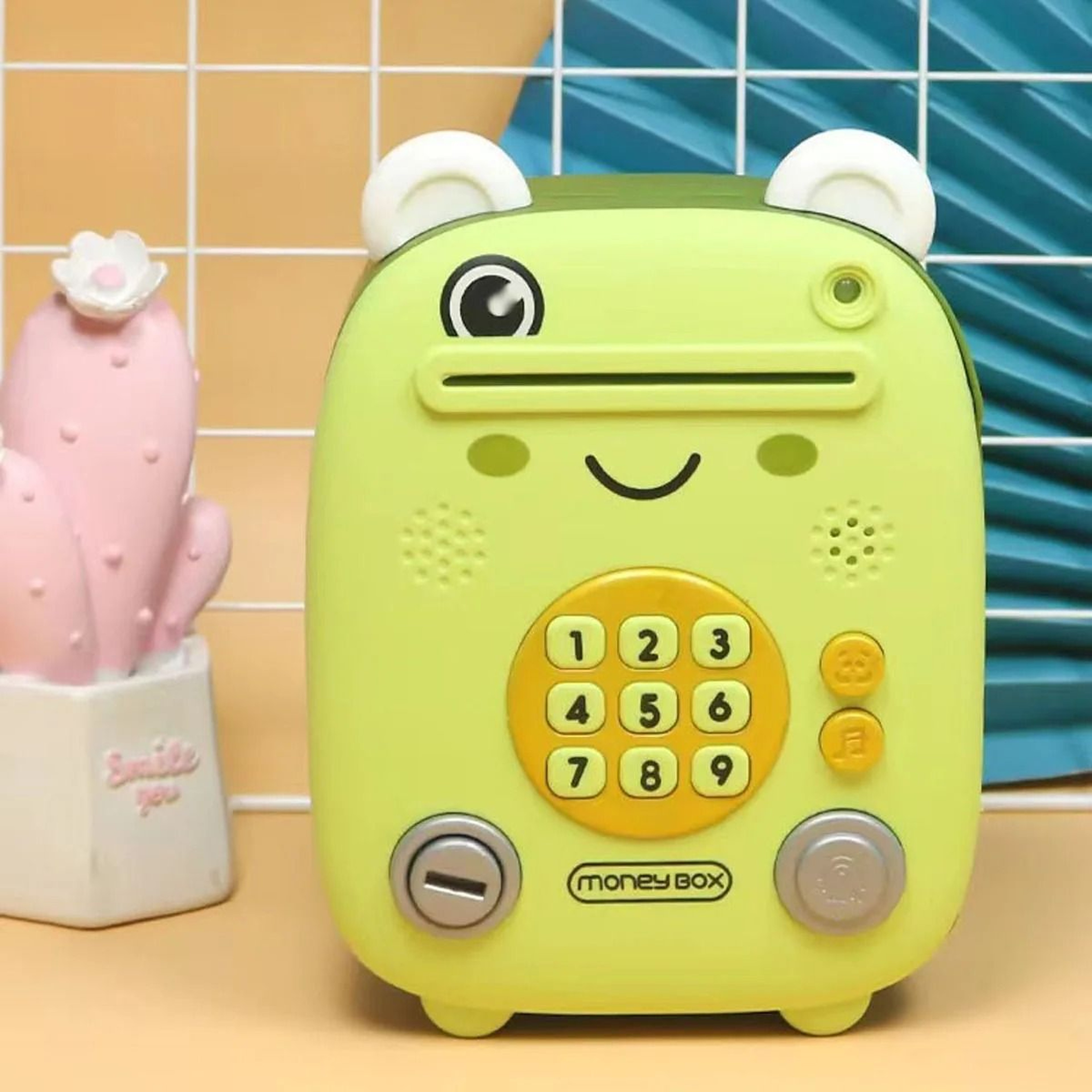 Cute Frog Piggy Bank With Combination Lock For Kids Coin And Cash Savings 2