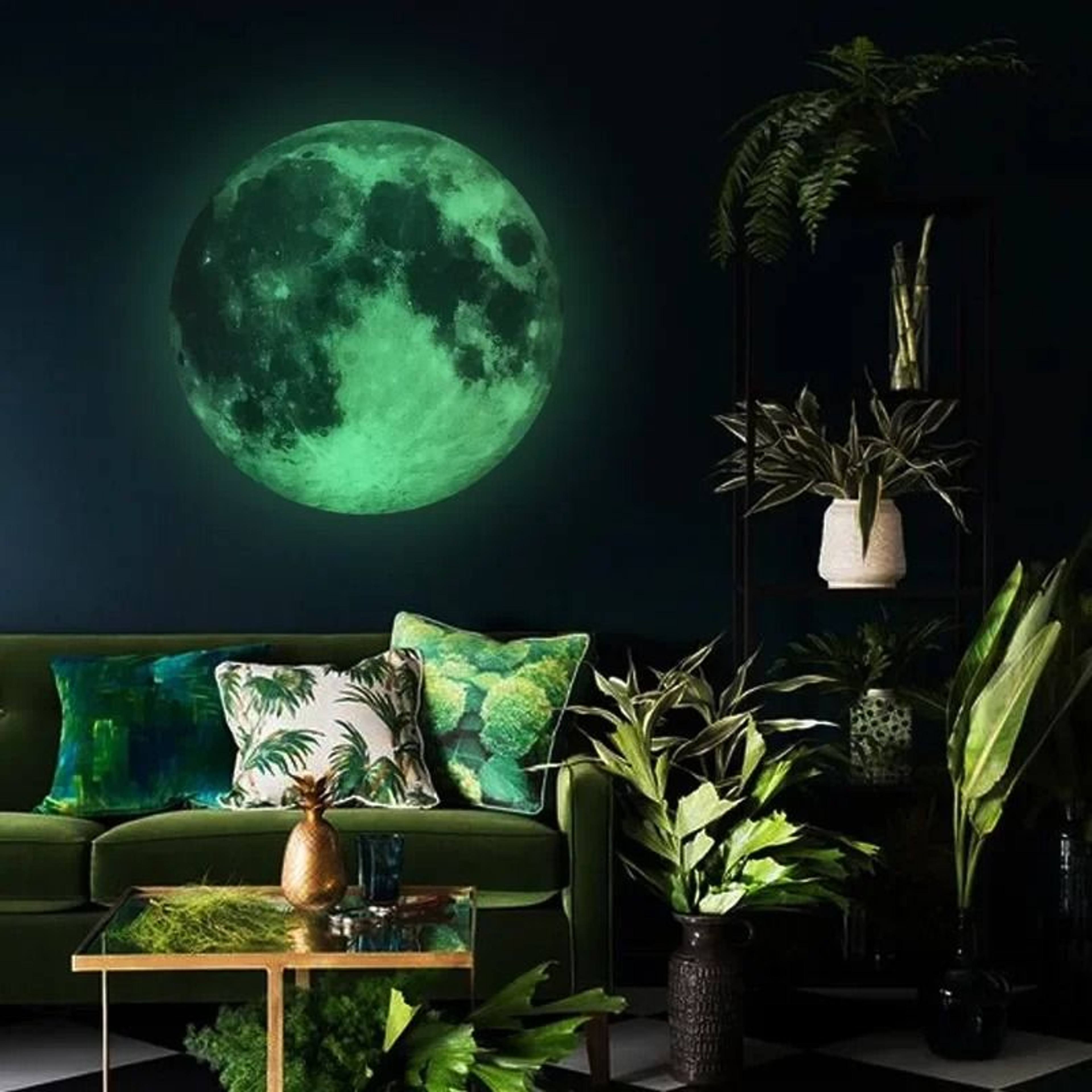 Glow In The Dark Moon Stars Earth Wall Stickers For Kids Bedroom Decor 3
