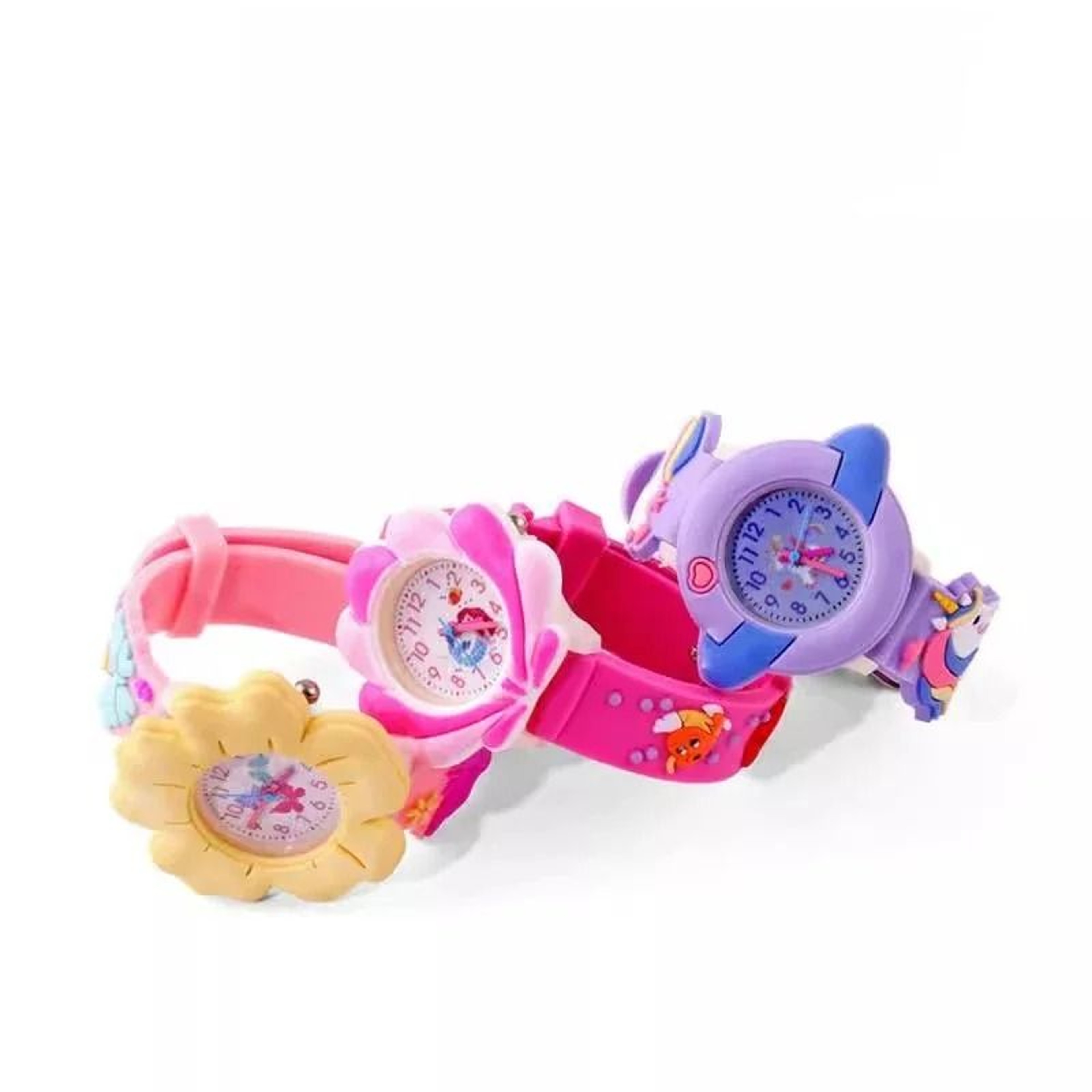Cute Sunflower Cloud Kids Quartz Watch With Soft Silicone Strap For Girls Boys 11