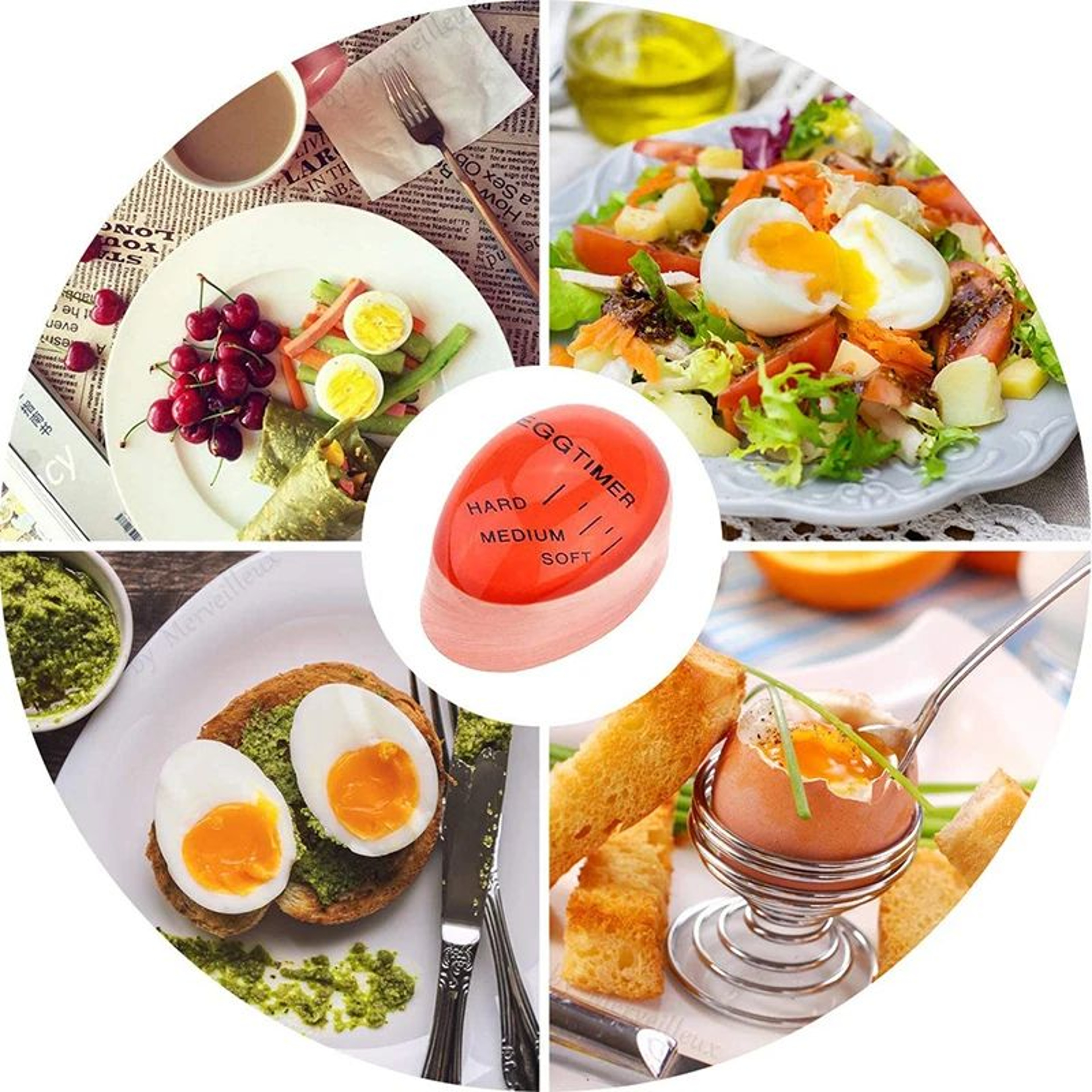 ColorChanging Egg Timer For Perfect Boiled Eggs  Soft Medium  Hard Egg Cooker Timer 3