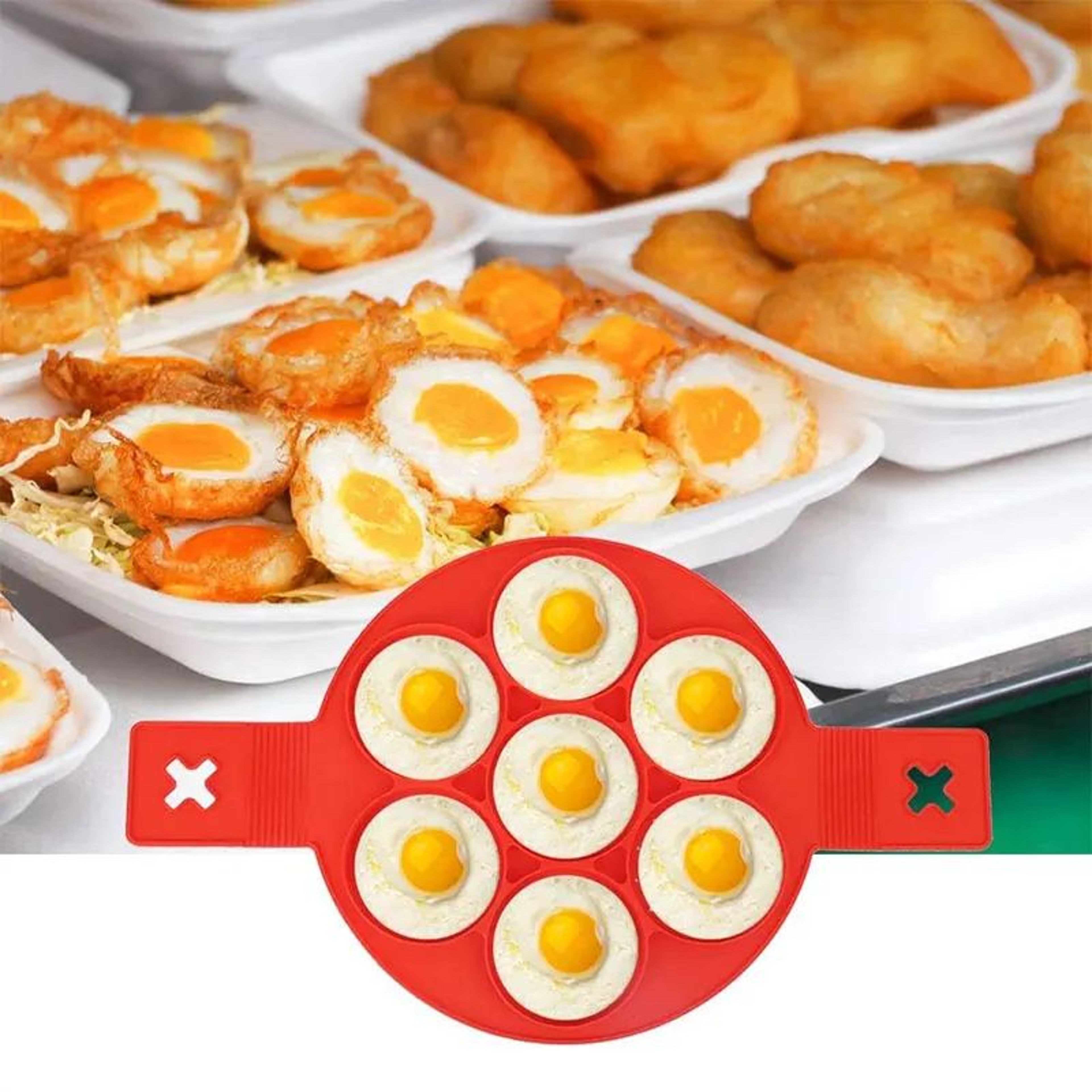 Silicone Pancake Egg Ring Mold  Nonstick Fried Egg  Omelet Cooking Rings 3
