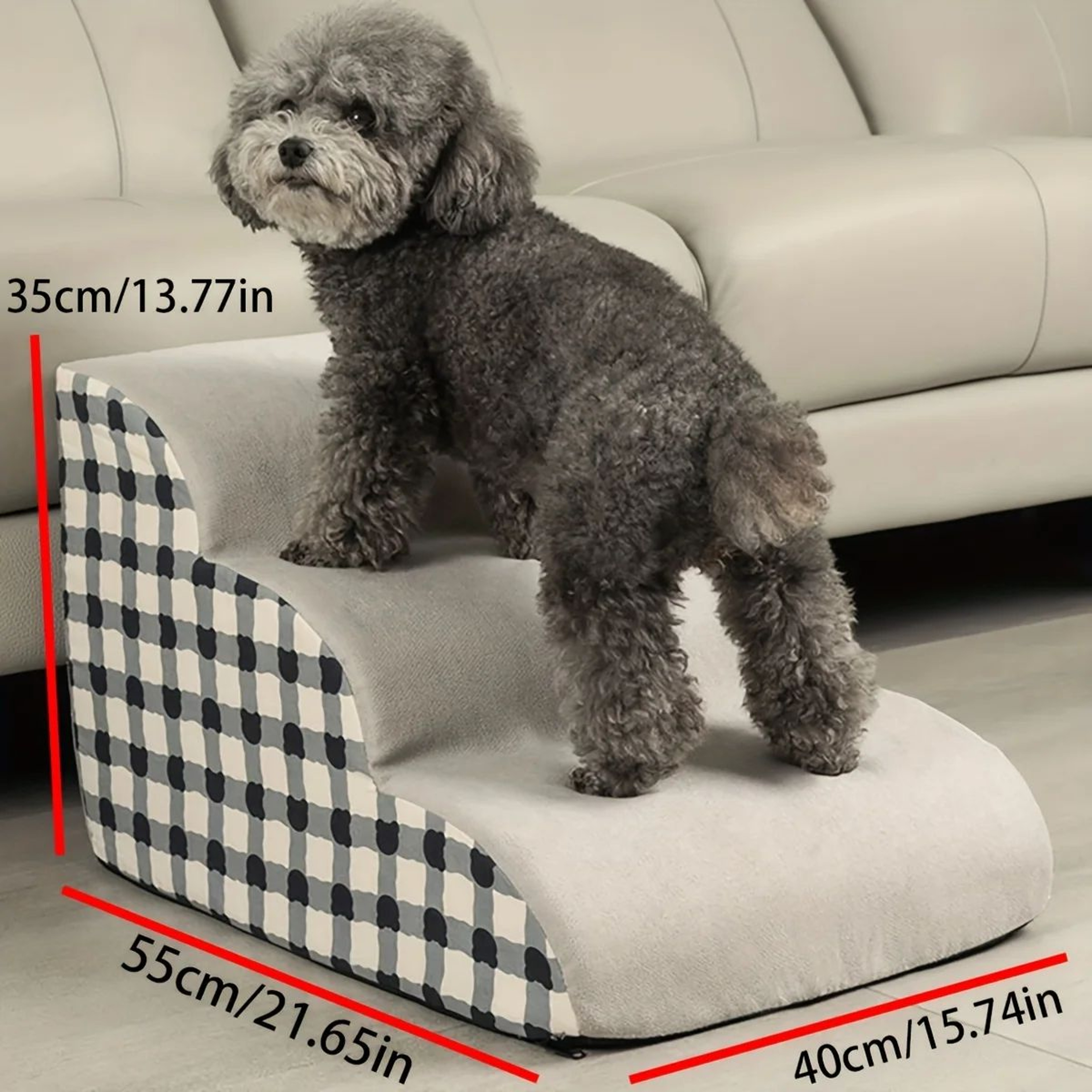 MultiLayer Pet Stairs With Cushion  Soft Climbing Steps For Dogs  Cats To Beds And Sofas 9