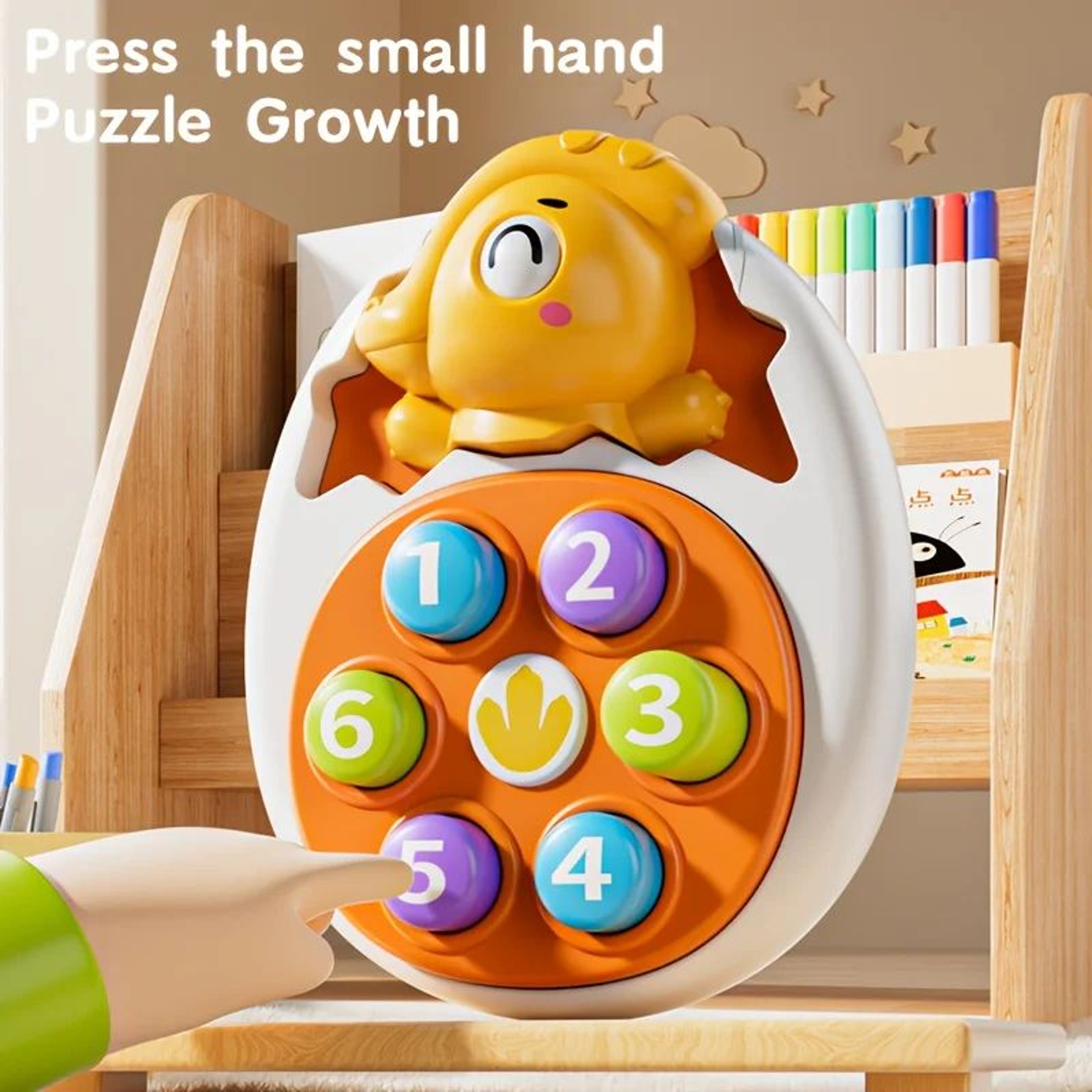 Dinosaur Press  Tap Learning Toy  Interactive Toddler Educational Toy With Colorful Sensory Play 3