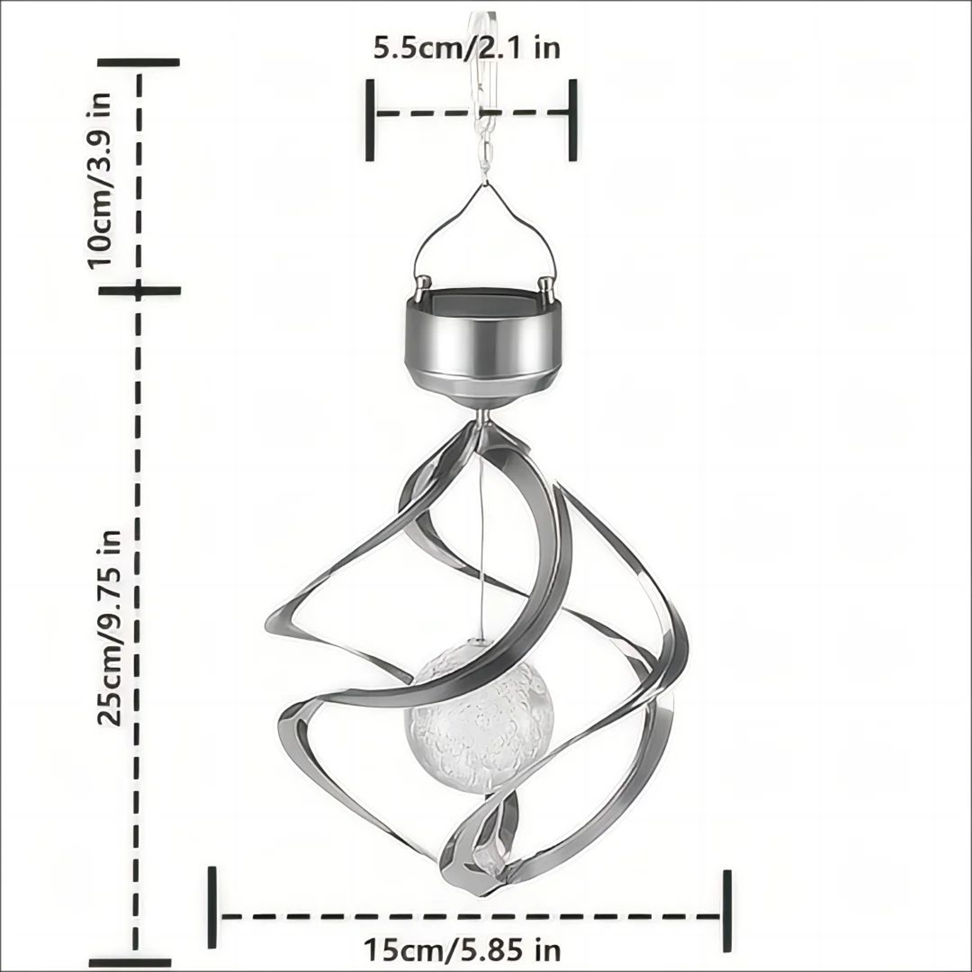 LumiBreeze Solar Wind Chime Light  Solar Wind Chime Garden Hanging Decor 7