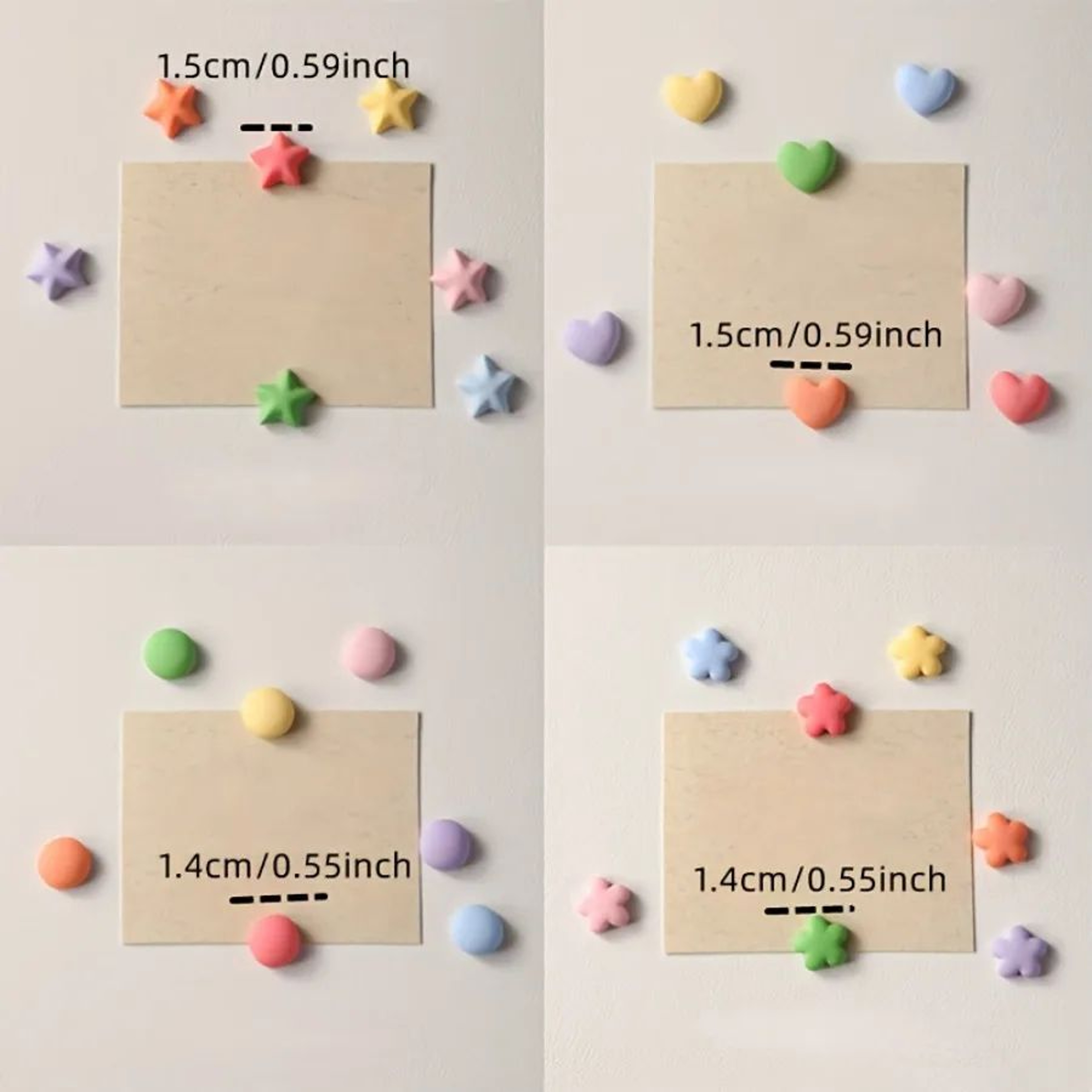 Colorful Star Fridge Magnets Set  14Piece Resin Refrigerator Magnets For Notes  Photos 1