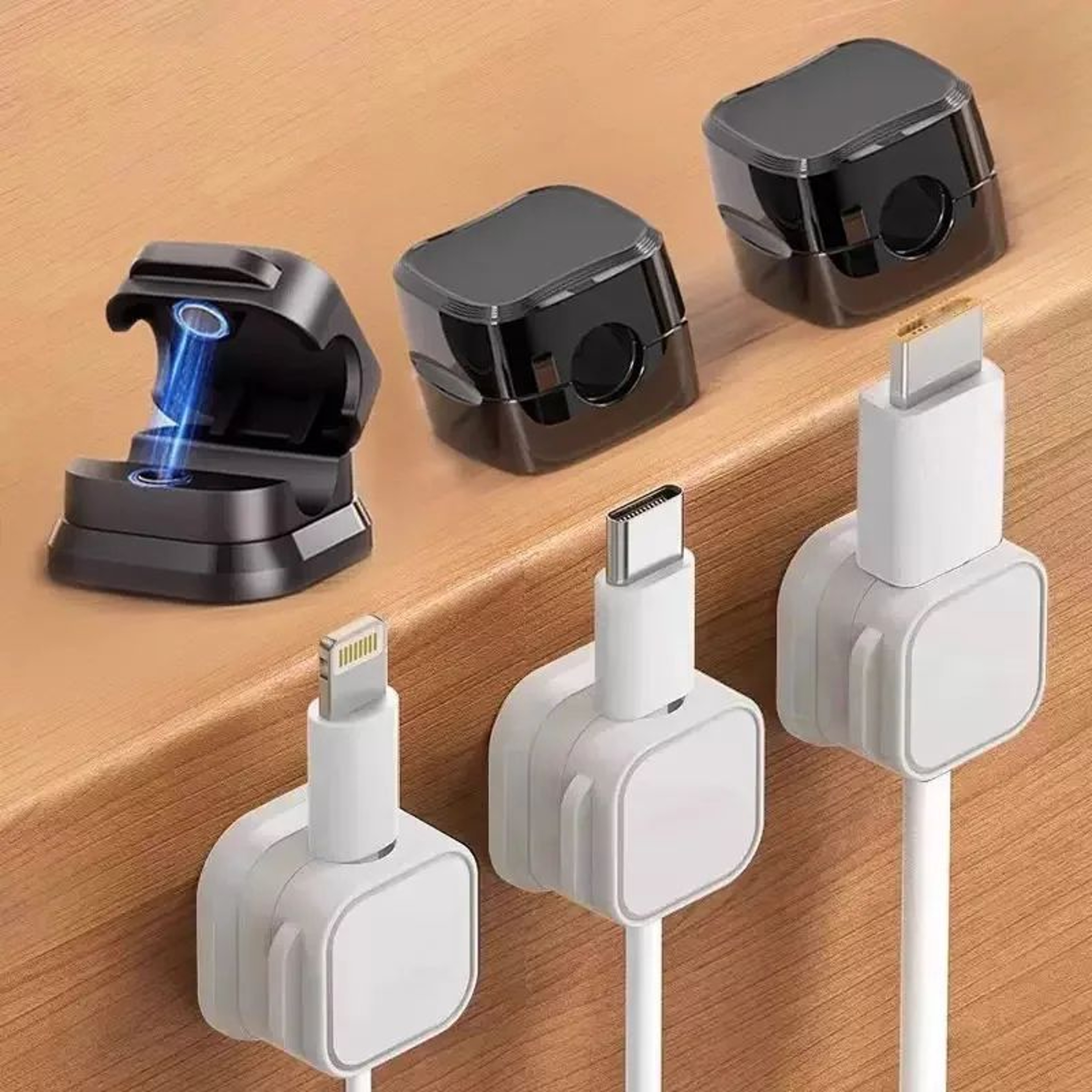 Magnetic Cable Clips Set  6Pack Adjustable Cable Organizer For Desk  Home 0
