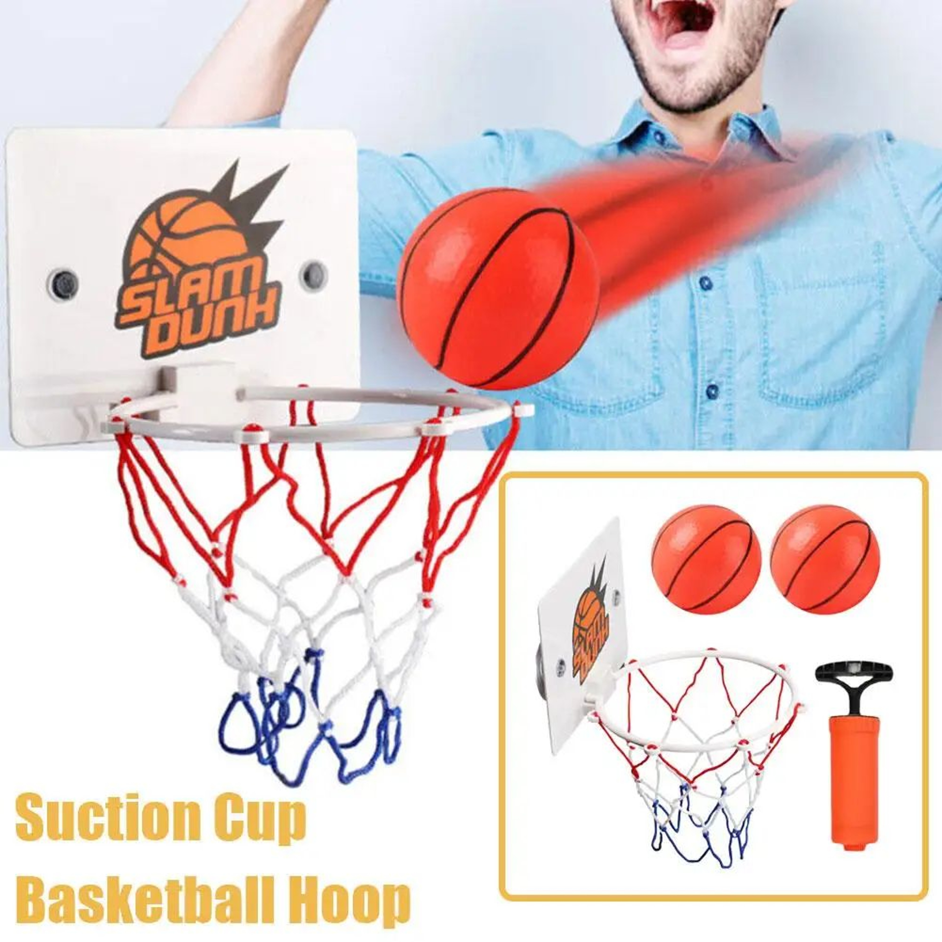 Premium Mini Indoor Basketball Hoop With Strong Suction Cup Basketball Hoop Mount  Fun Kids Basketb 1