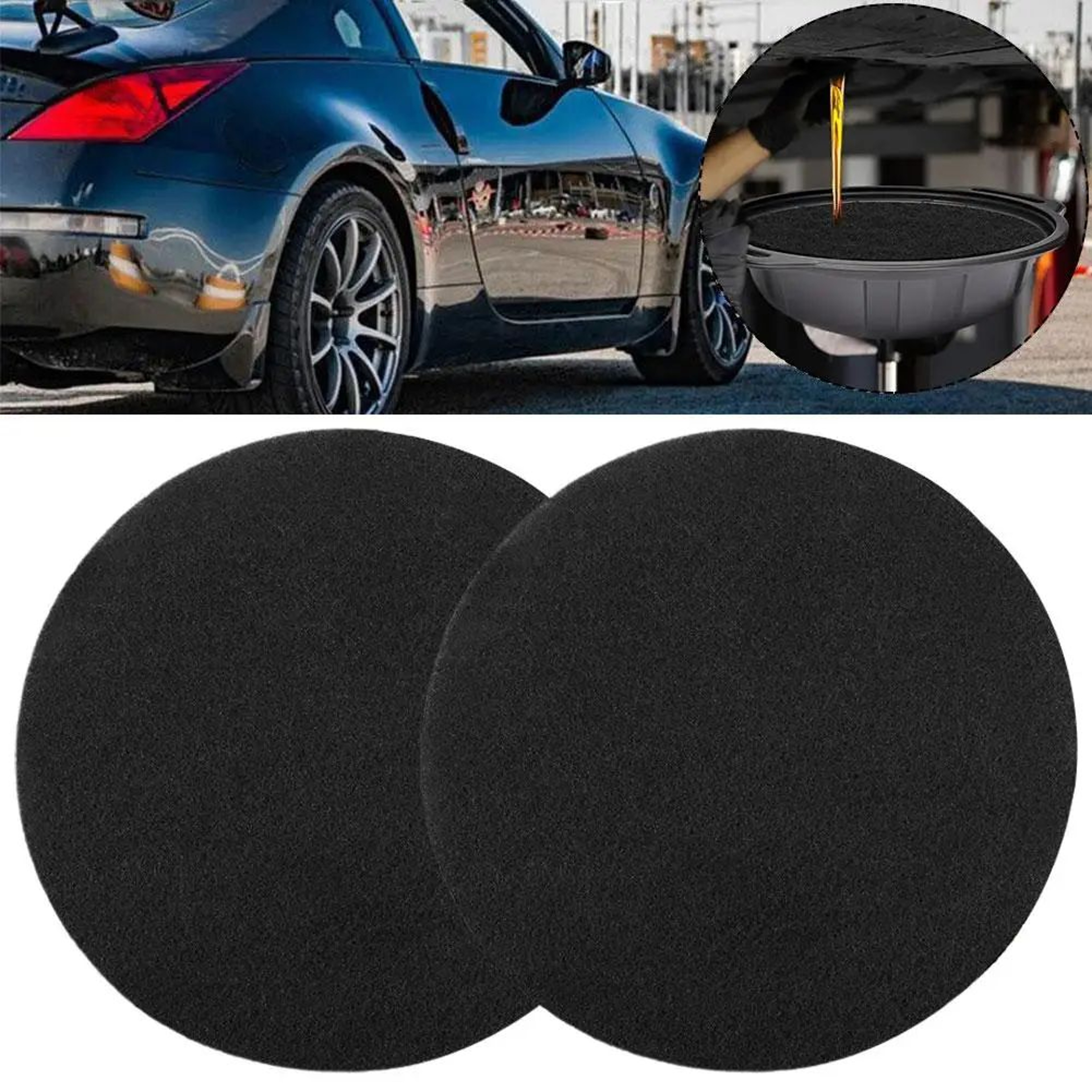 CleanFlow 38cm Oil Drain Splash Pad Set  NoSplatter Oil Change Pad For Cars 1