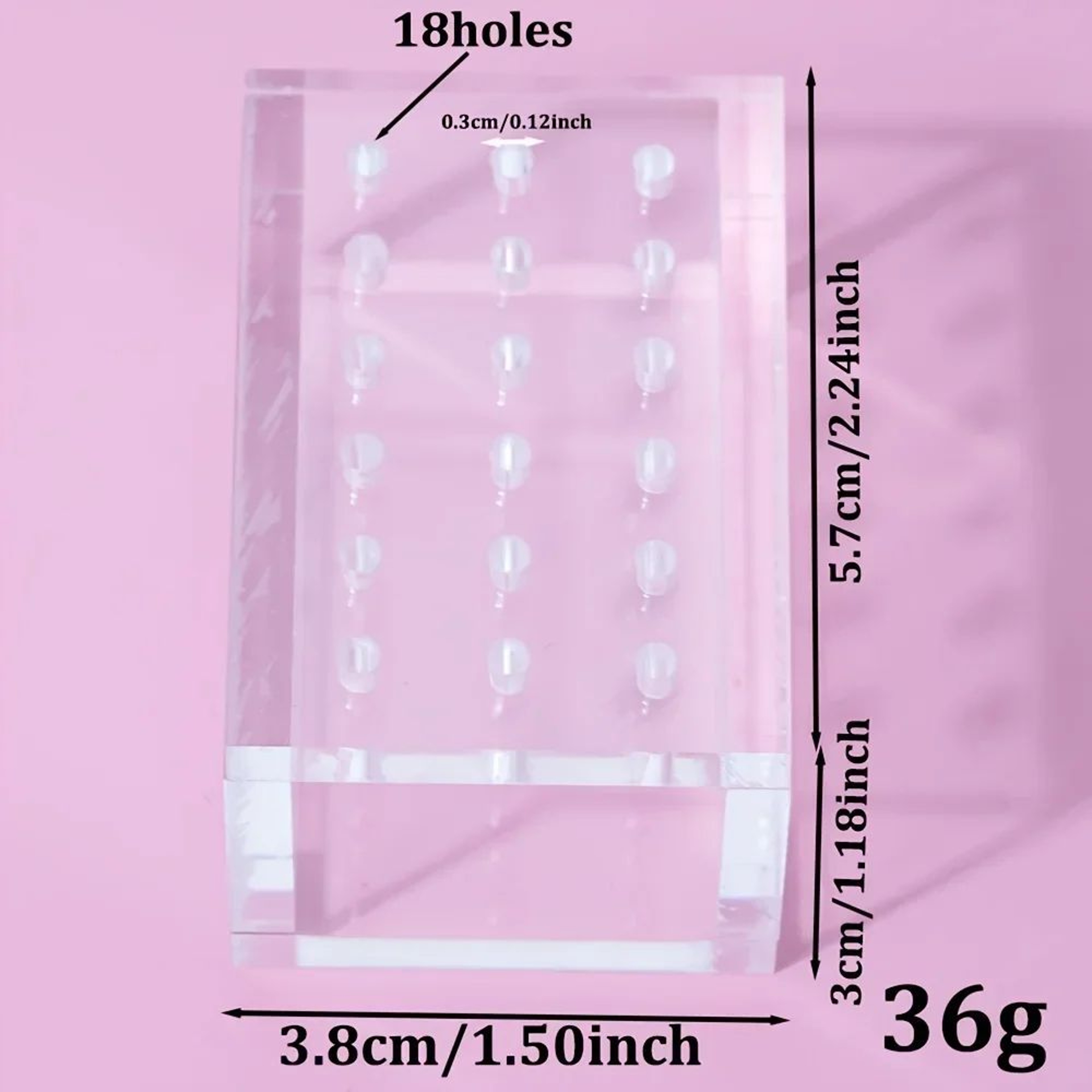 ProHold 18Slot Nail Bit Organizer Box  Nail Drill Bit Holder For Salon  Home Use 0