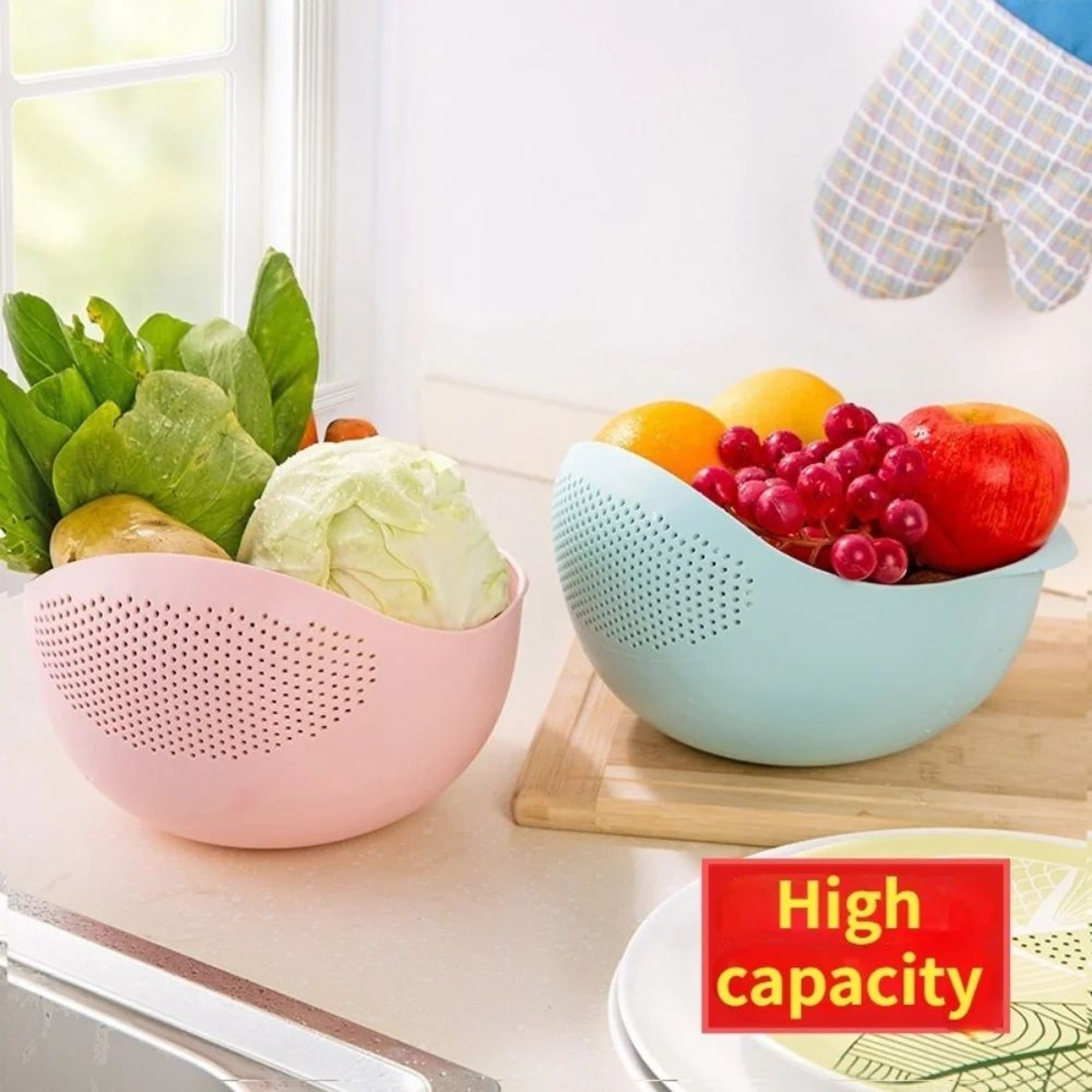 MultiPurpose Rice Sieve Colander For Washing And Draining Fruits  Vegetables 2