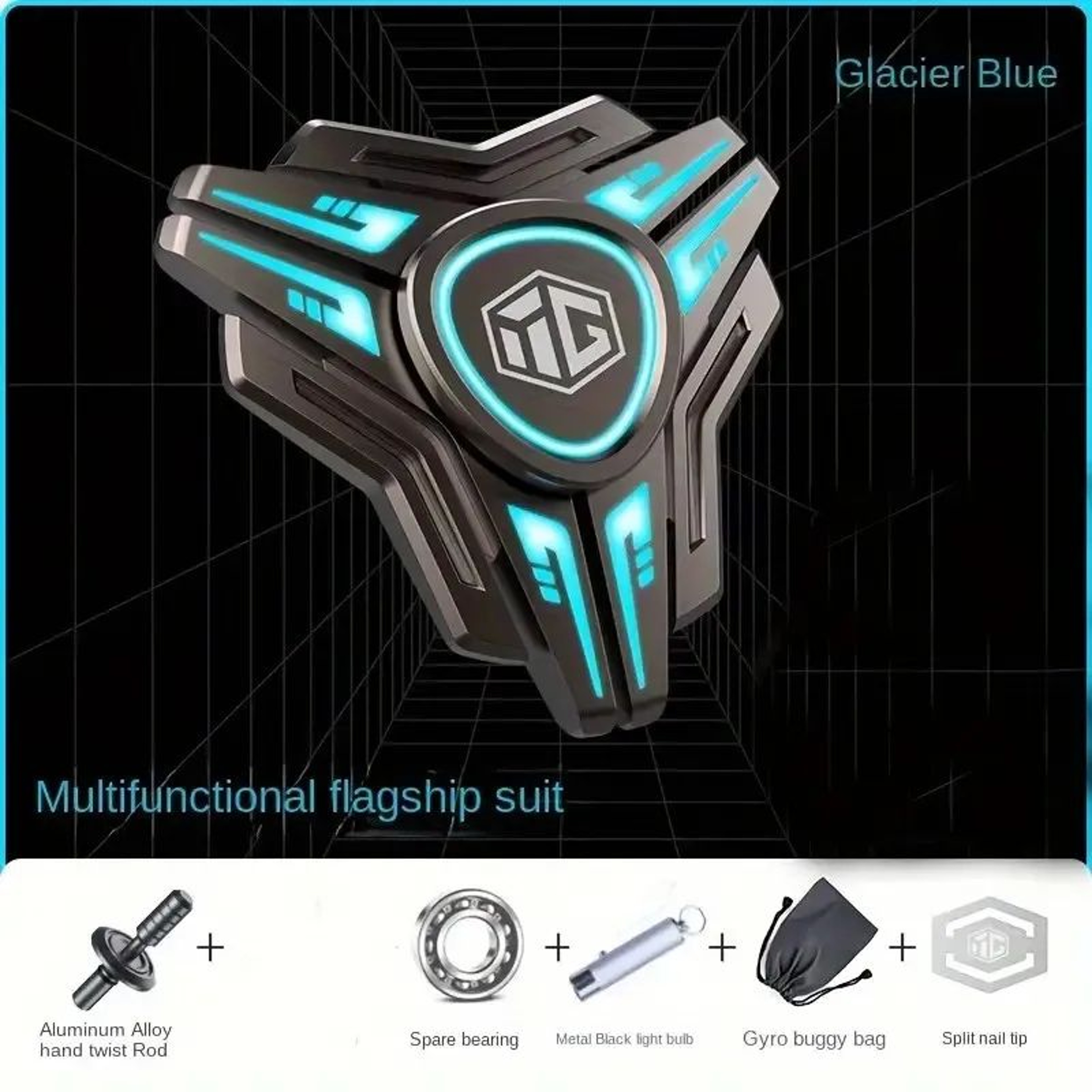 HighSpeed Metal Fidget Spinner  LightUp Gyro Anxiety Relief Toy With Smooth Bearings 5