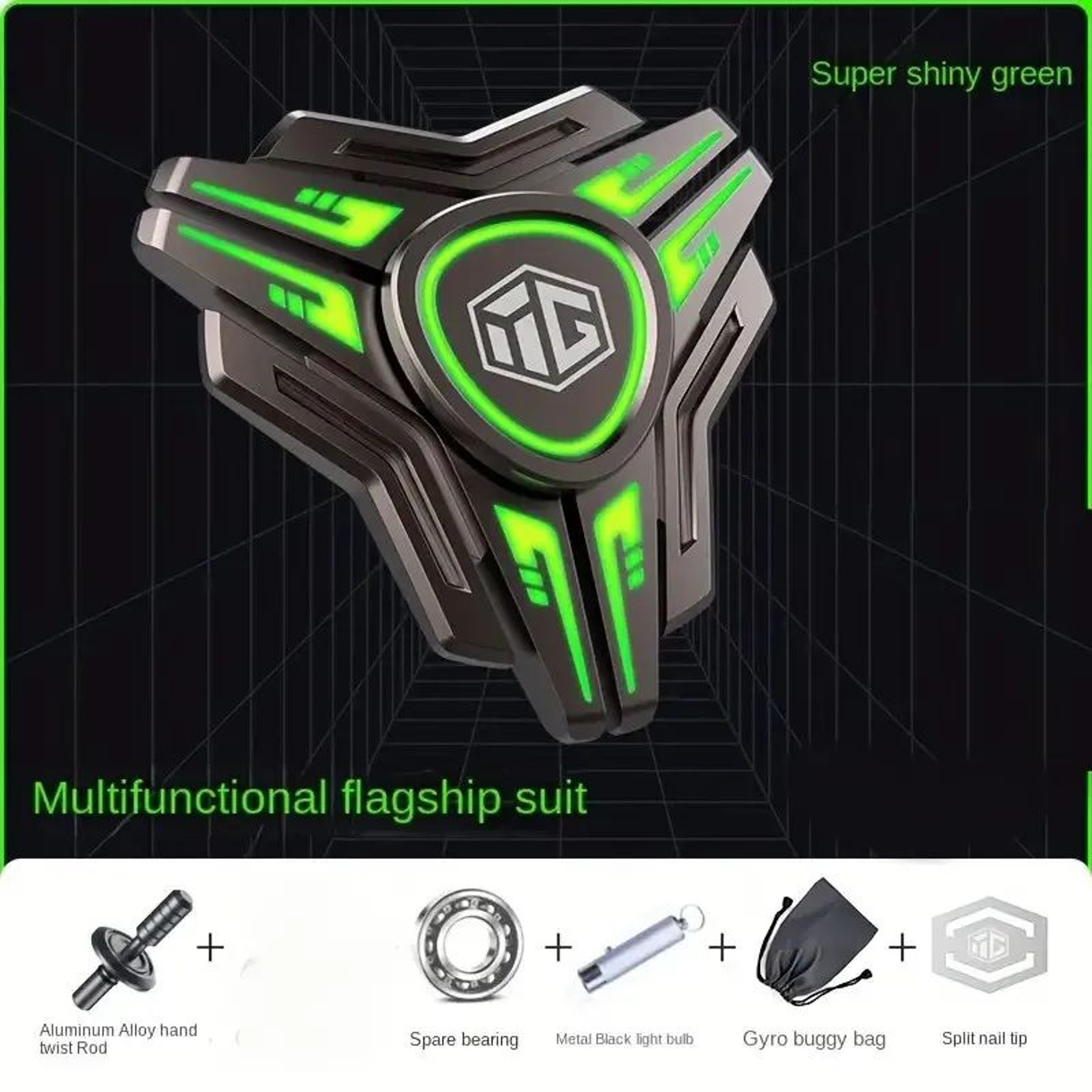 HighSpeed Metal Fidget Spinner  LightUp Gyro Anxiety Relief Toy With Smooth Bearings 6