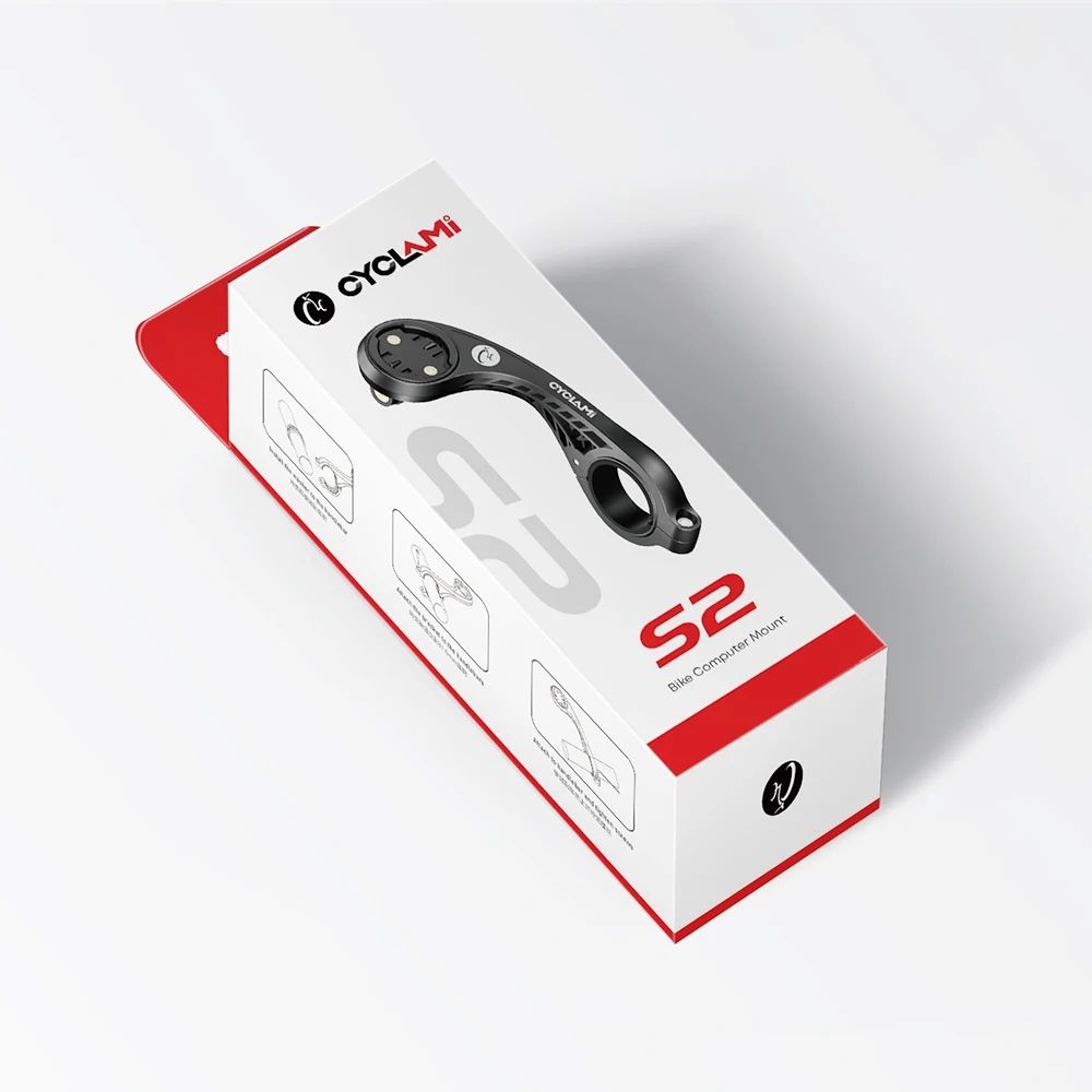 CYCLAMI S2 Bike Computer Mount With Headlight Bracket For Garmin  GPS Devices 7