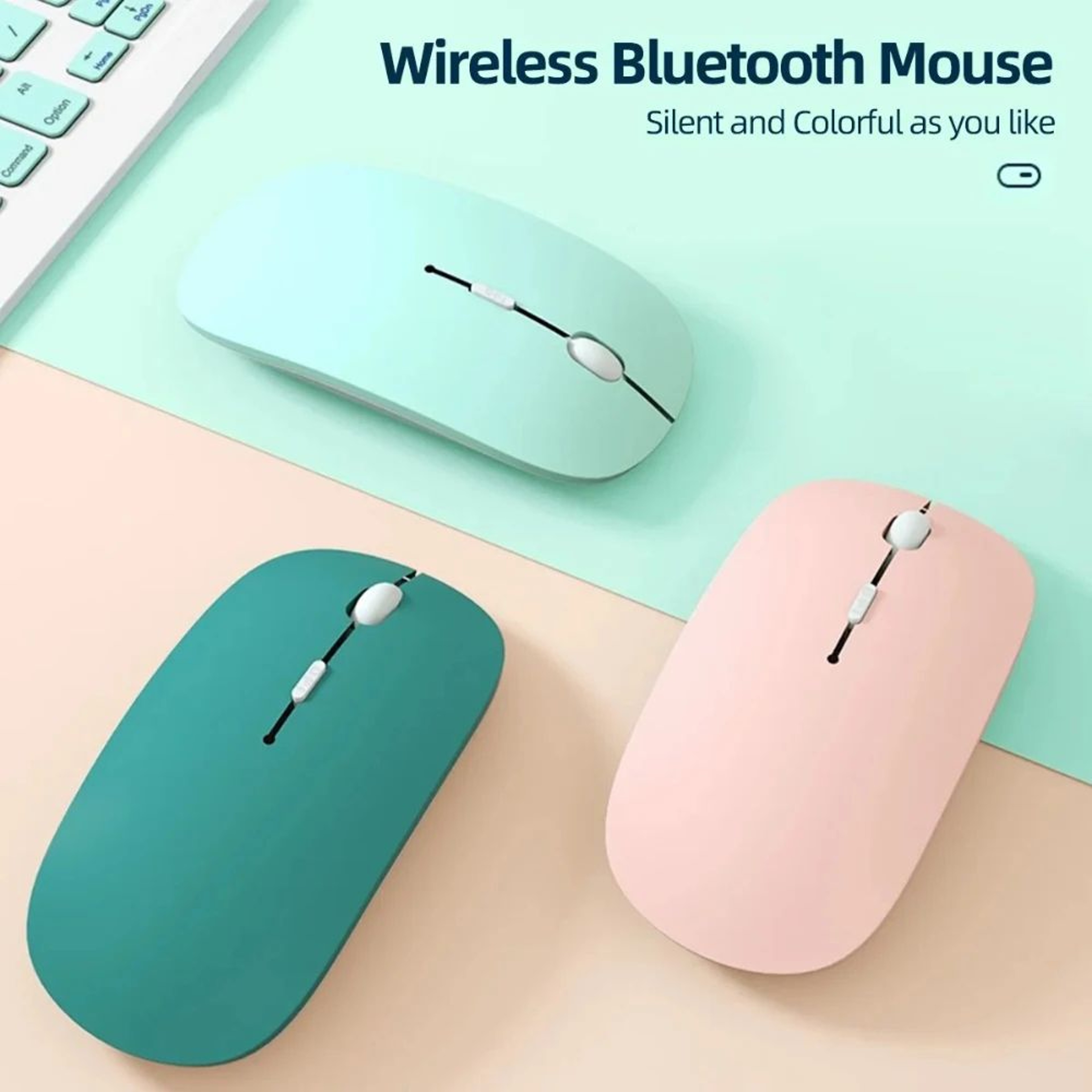UltraSlim Silent Bluetooth Wireless Mouse For Laptop IPad  Tablet 2