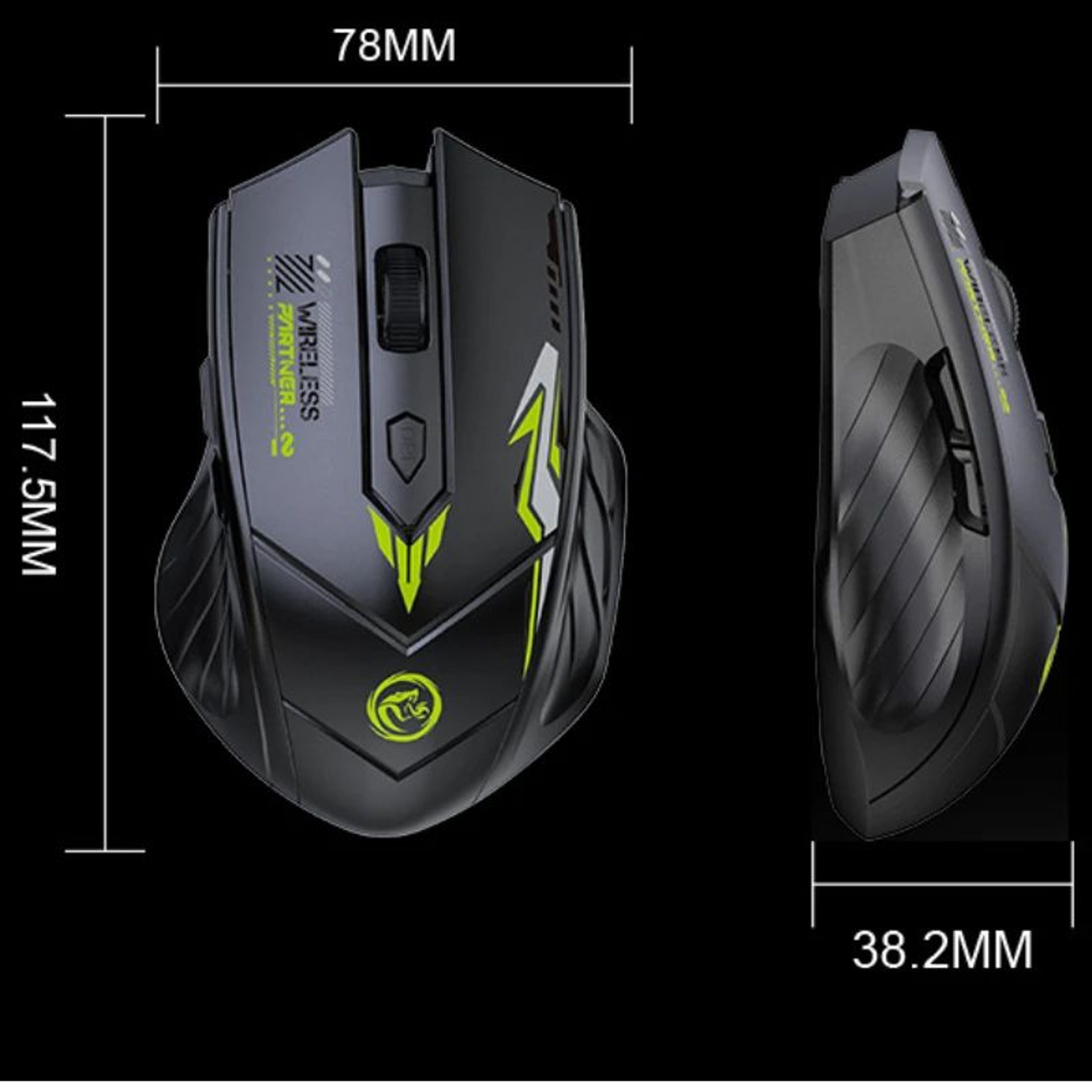 DualMode Wireless Gaming Mouse  24G  Bluetooth 54 Rechargeable 1600DPI PC Mouse 2