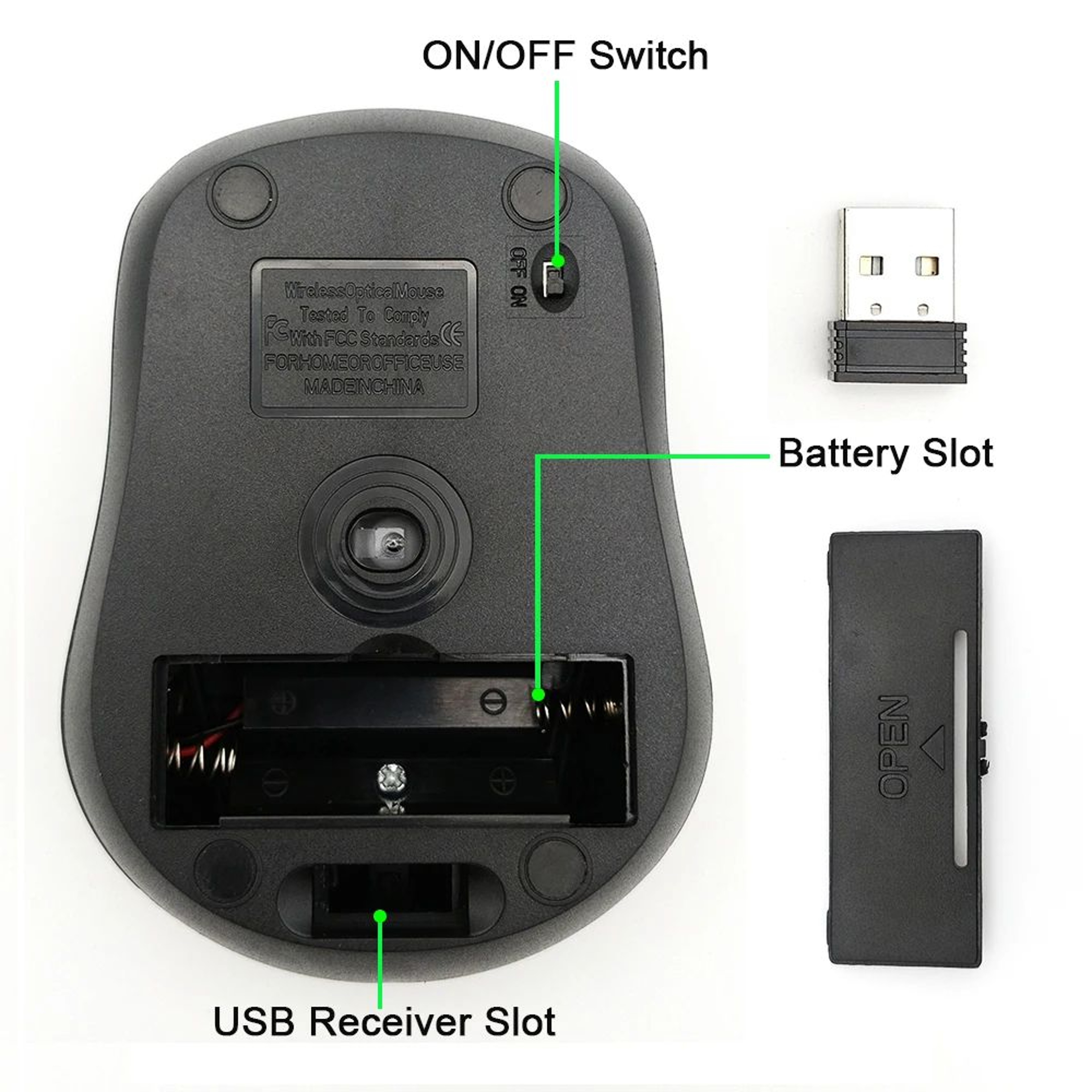 FlexiClick 2000DPI 24GHz Wireless Mouse  Ergonomic USB Optical Mouse For Laptop  PC 2
