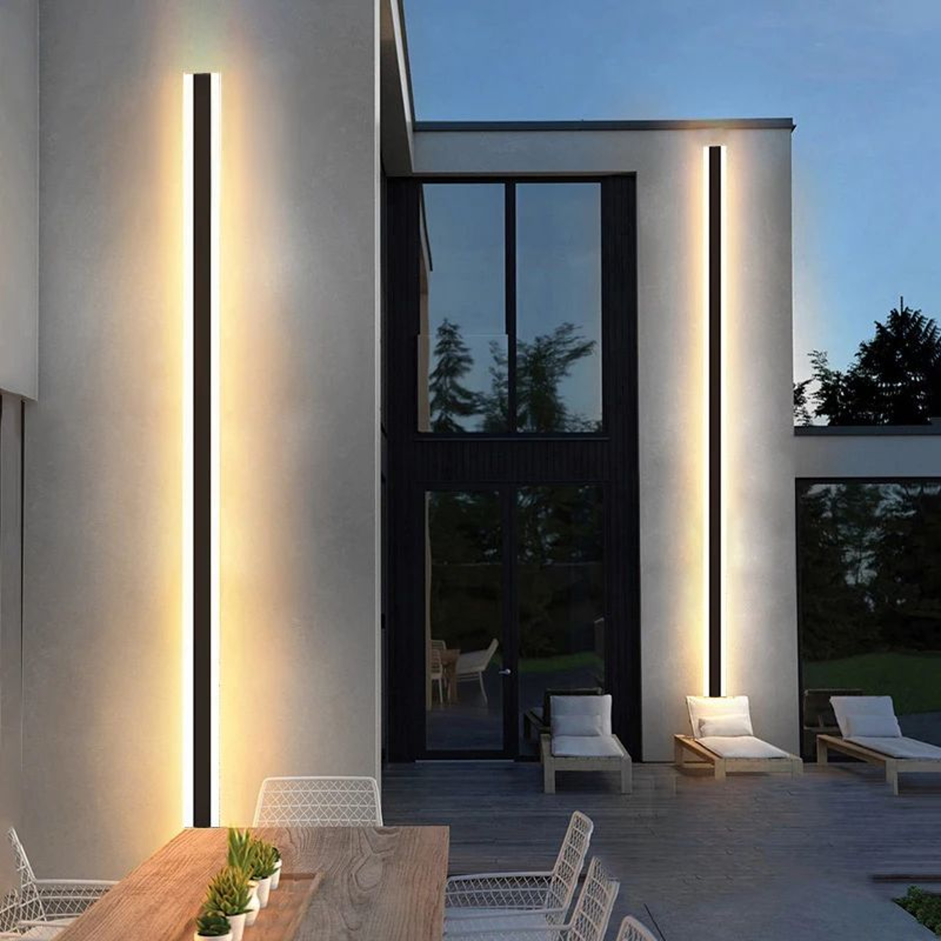 LumiLine IP65 Long Strip LED Outdoor Wall Light  Modern Waterproof Aluminum Sconce 1