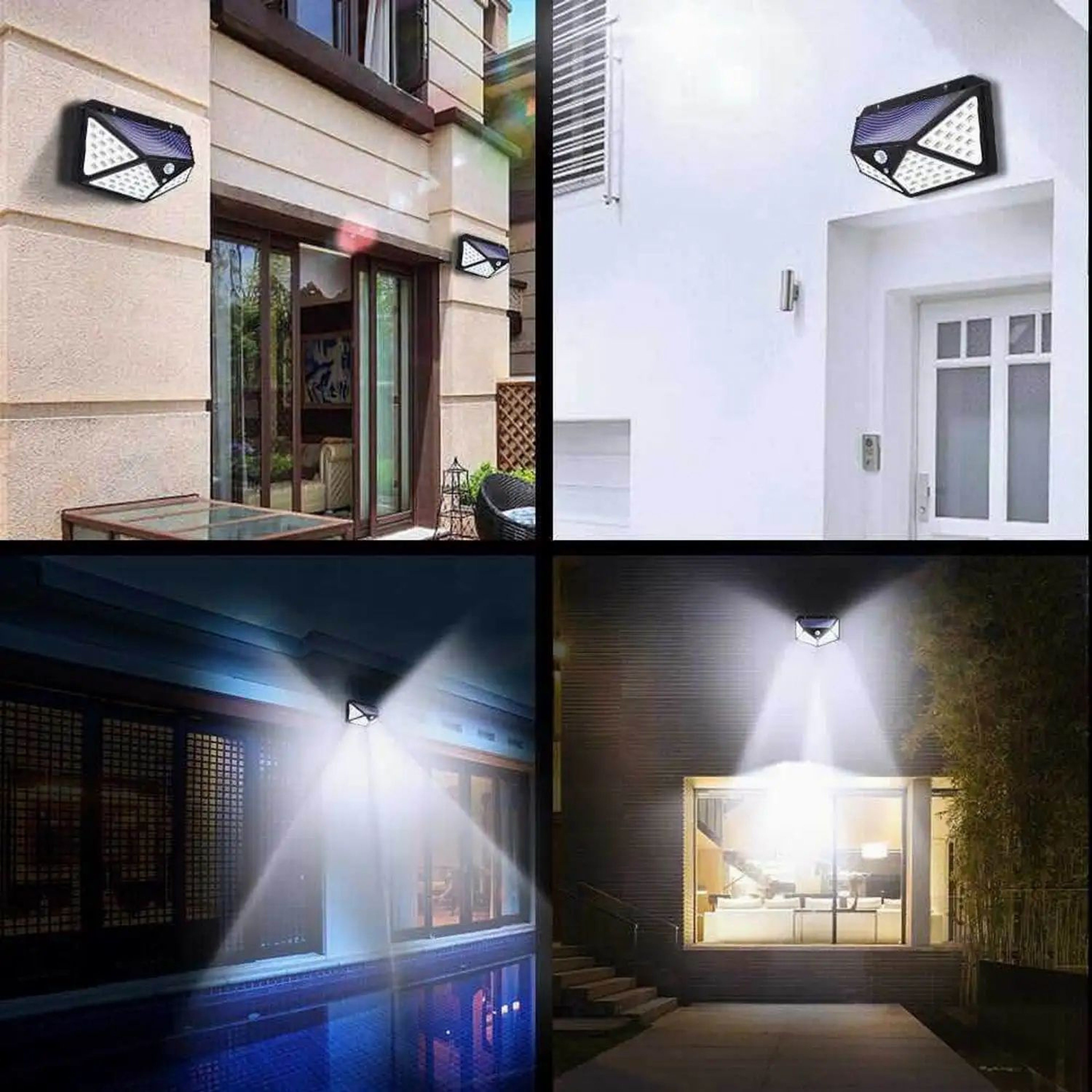 SolarMax 100LED Solar Wall Light With Motion Sensor  Outdoor Waterproof Security Lighting 4
