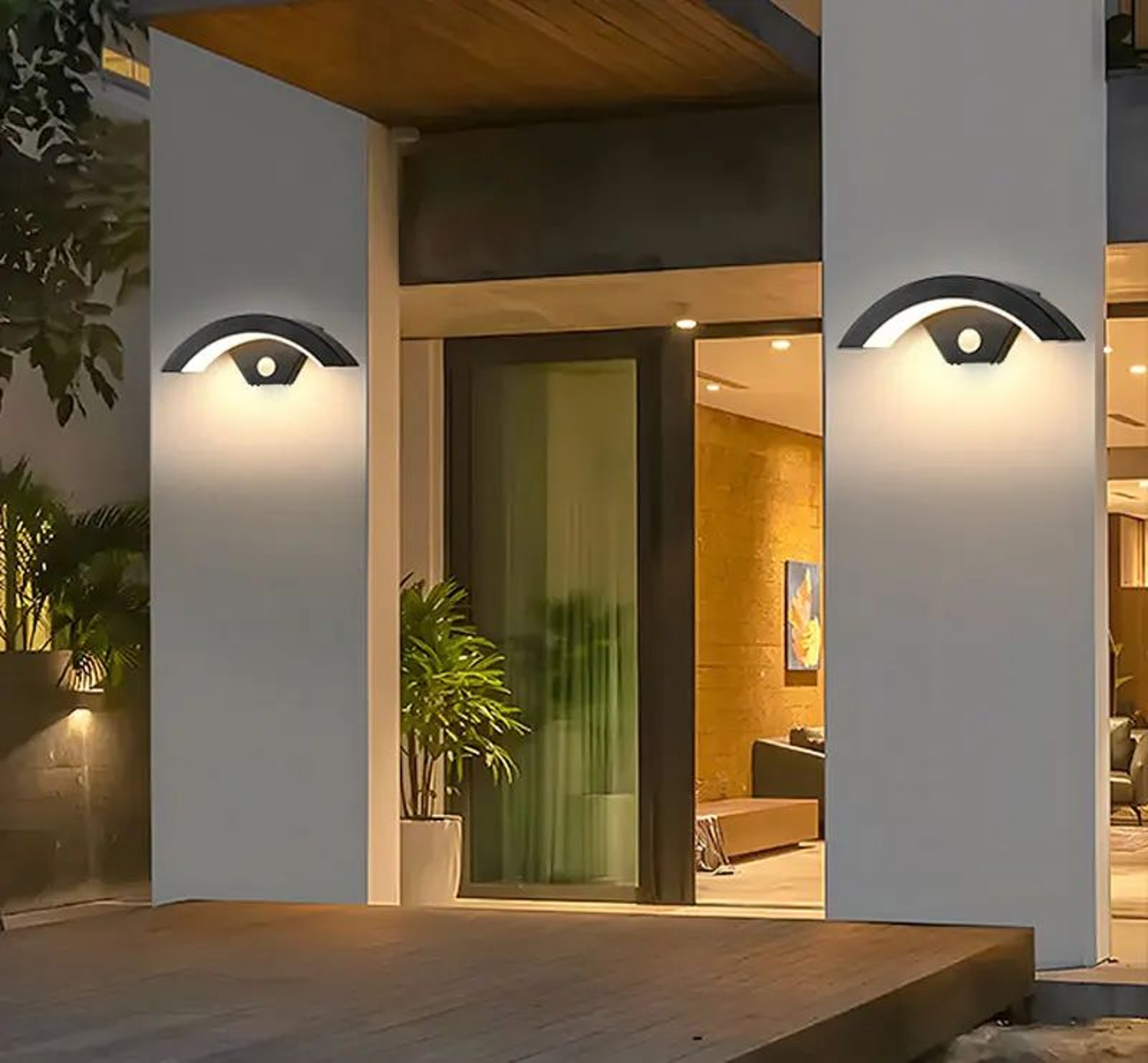Smart IP65 Outdoor LED Wall Light With Motion Sensor  Waterproof Security Sconce For Garden Porch   4