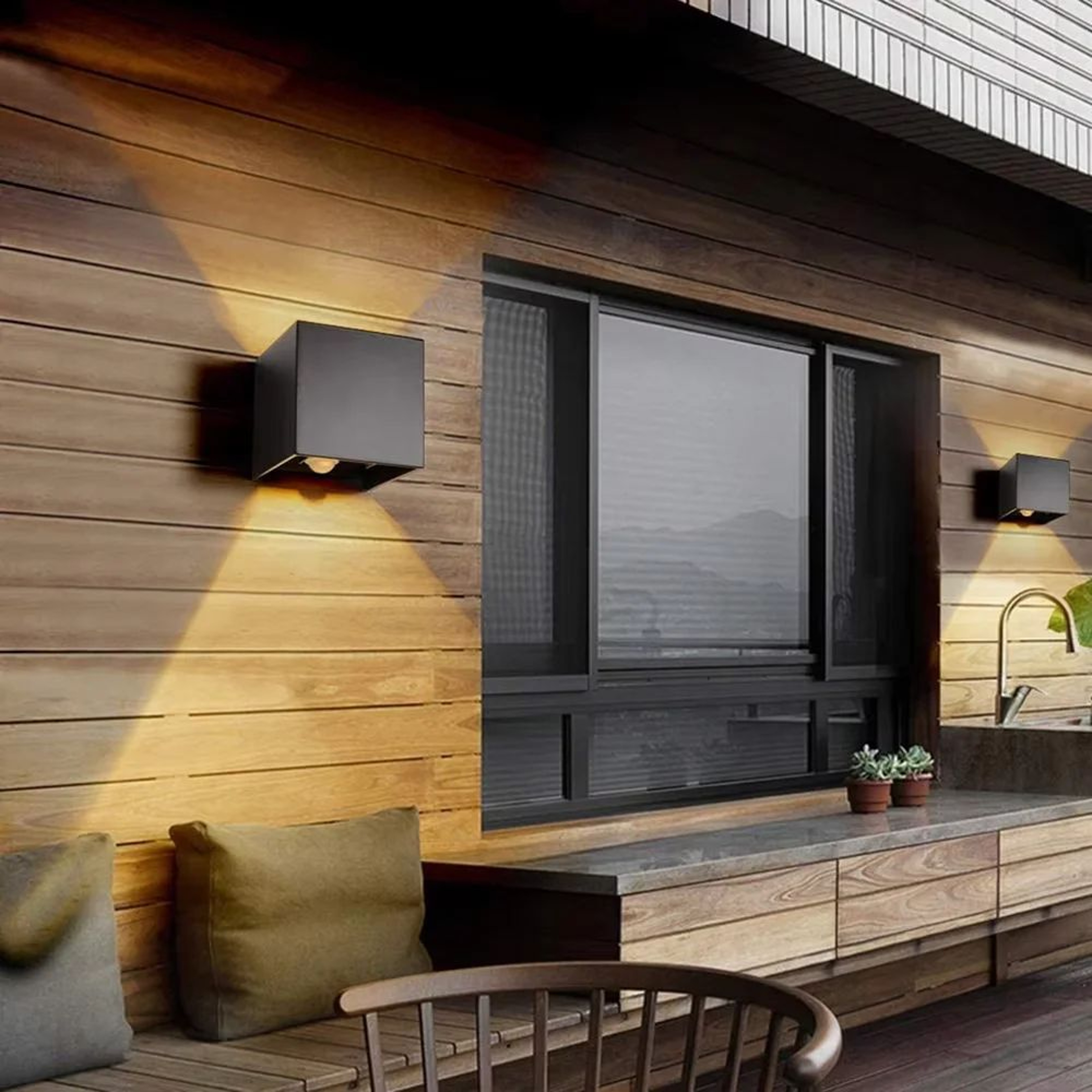 SecureGlow IP65 Motion Sensor LED Wall Lamp  6W12W Outdoor Sconce Light 4