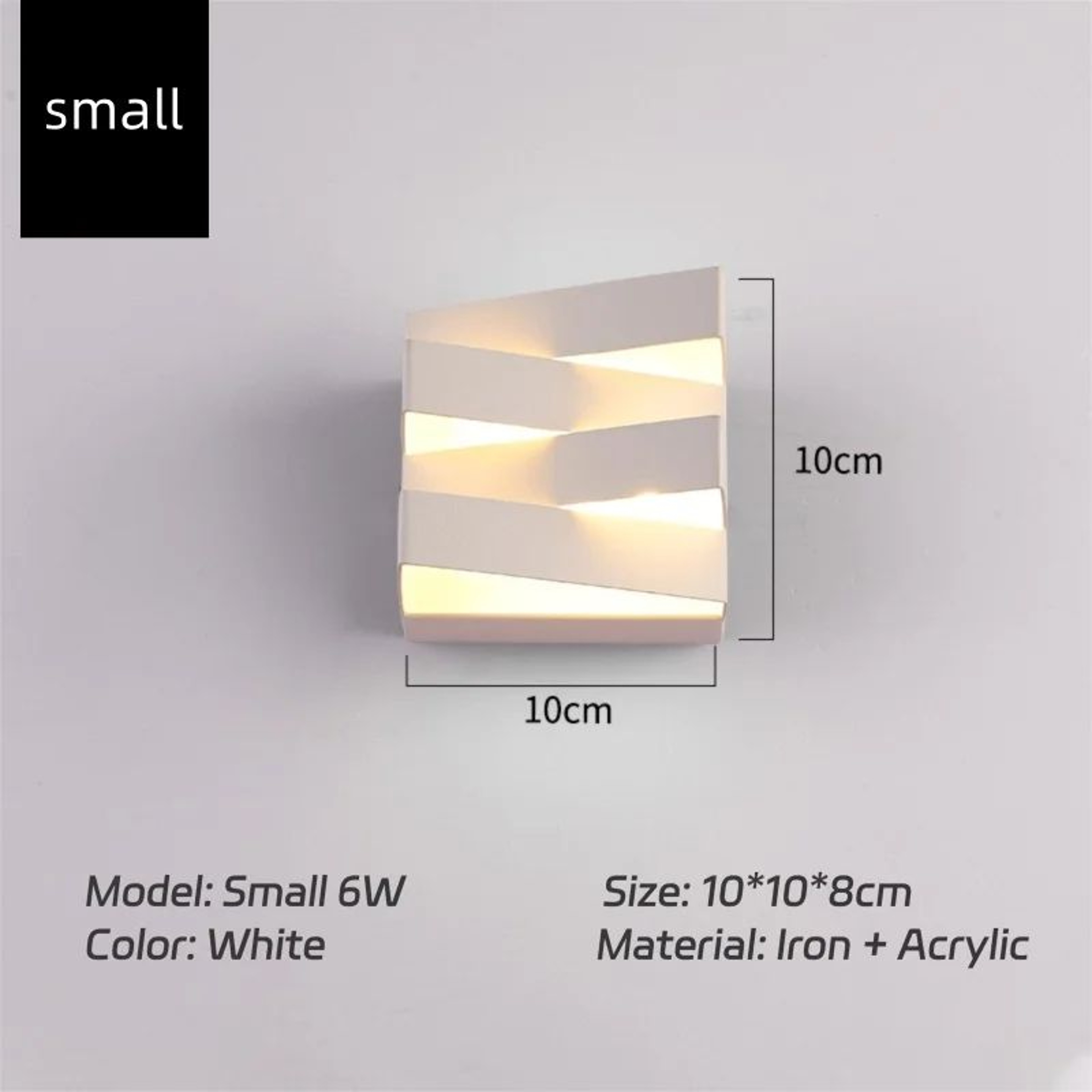 NovaSquare Modern LED Outdoor Wall Lamp  Waterproof Indoor Outdoor Sconce 7