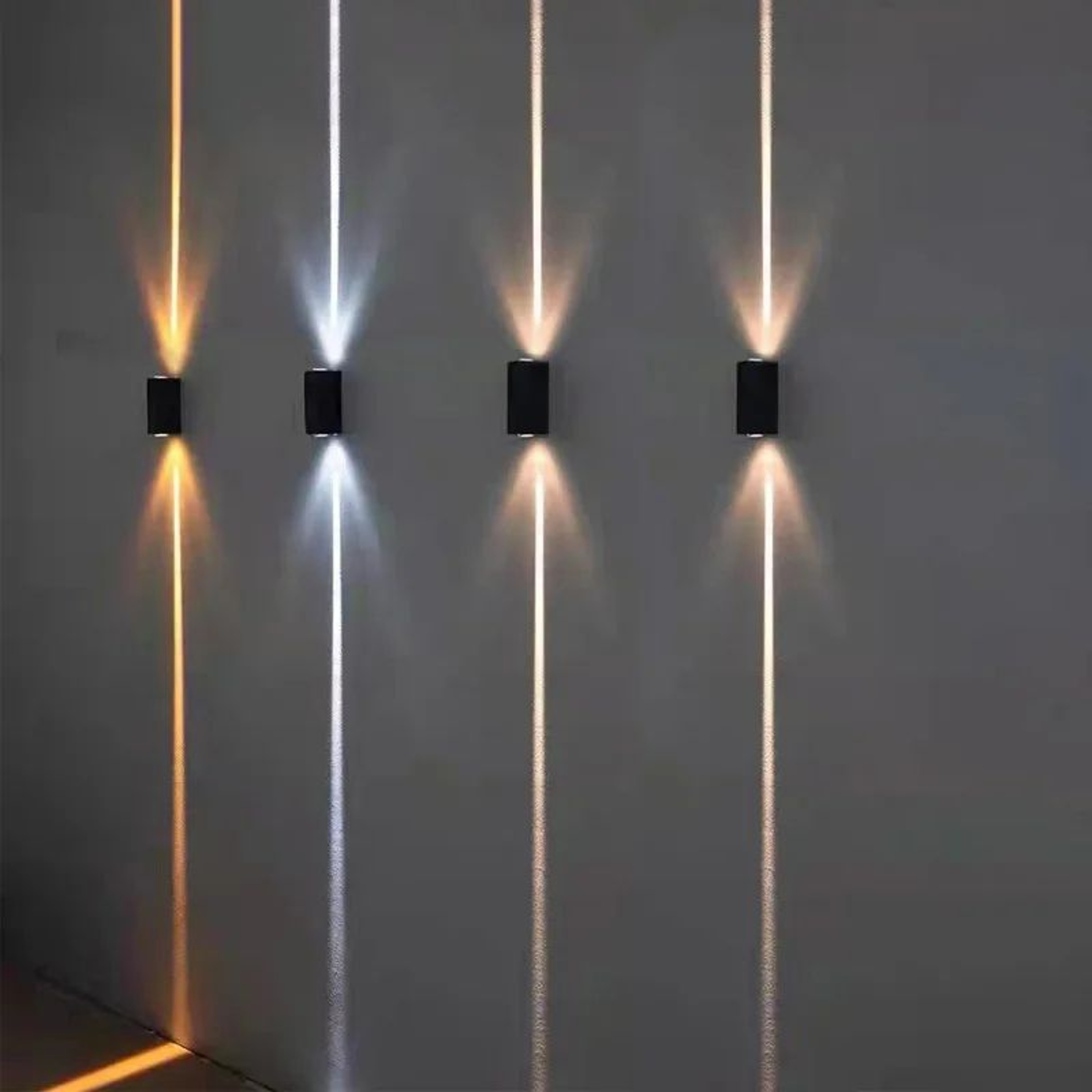 Silver Aluminum Outdoor Wall Light  6W IP65 Up  Down Waterproof Porch Sconce 0