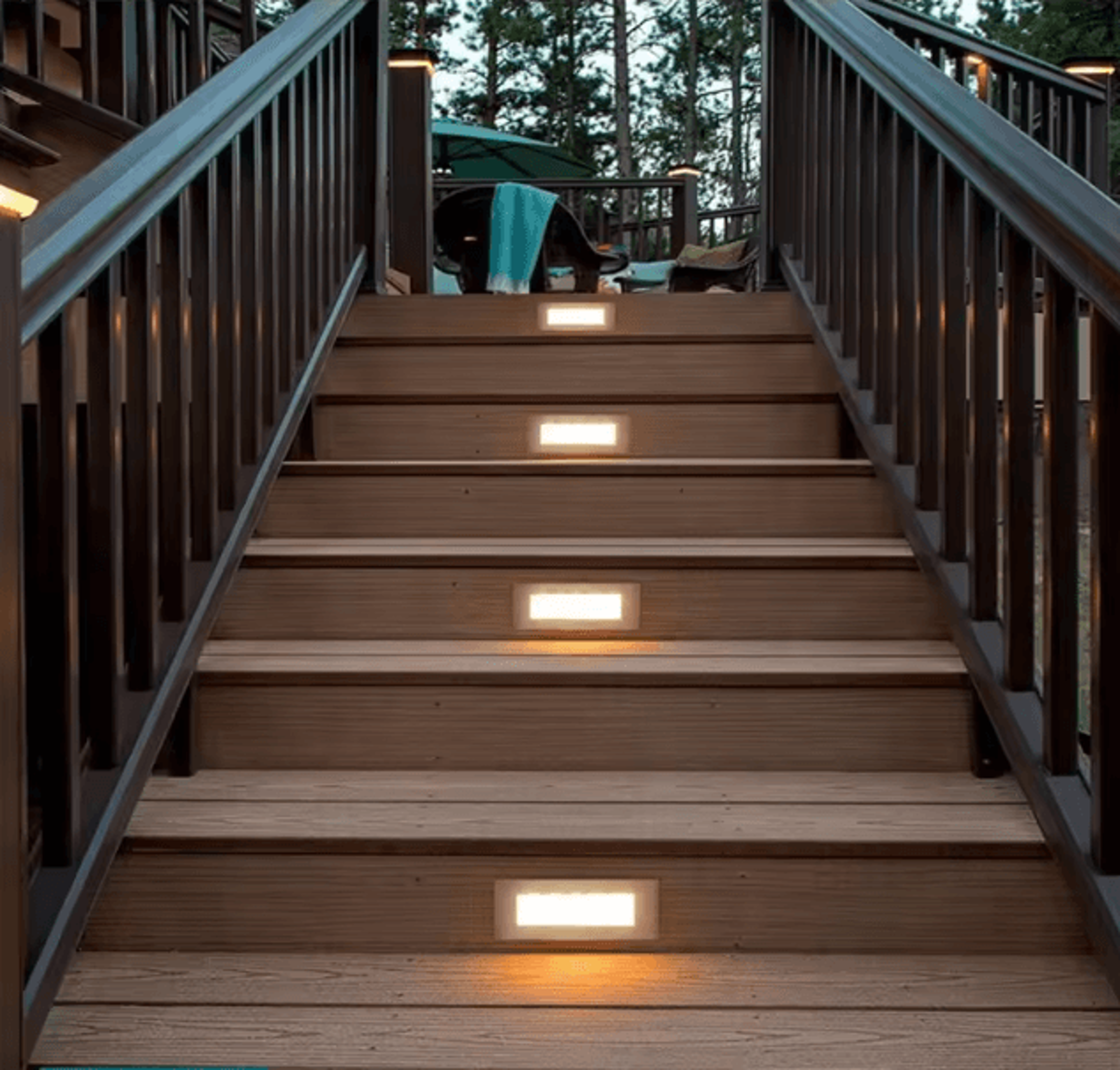 Recessed LED Stair Step Light  5W IP65 Waterproof Aluminum Outdoor Wall Lamp 2