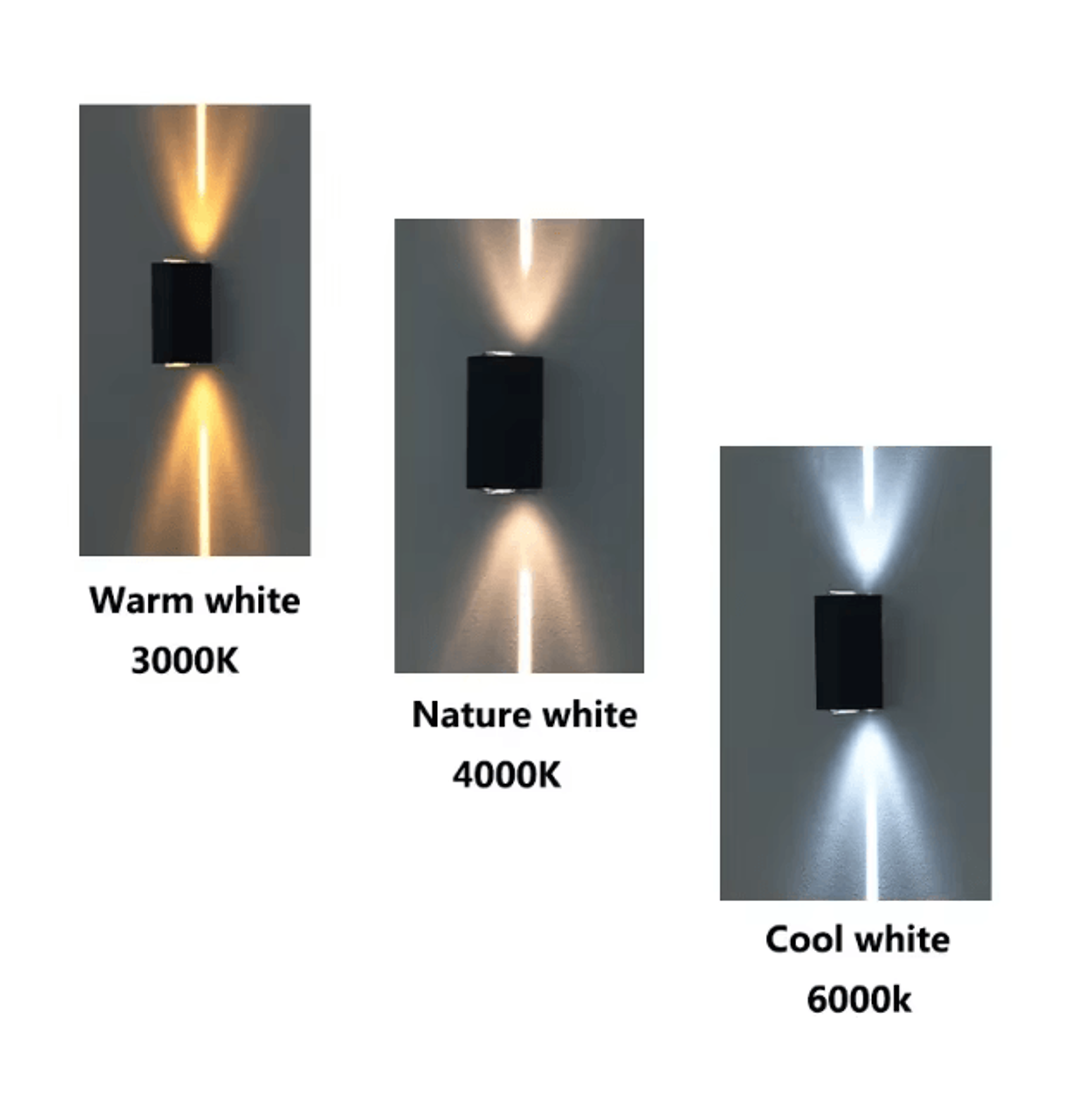 Modern Silver Aluminum Up  Down LED Wall Sconce  IP65 Waterproof 6W Outdoor Porch Light 1