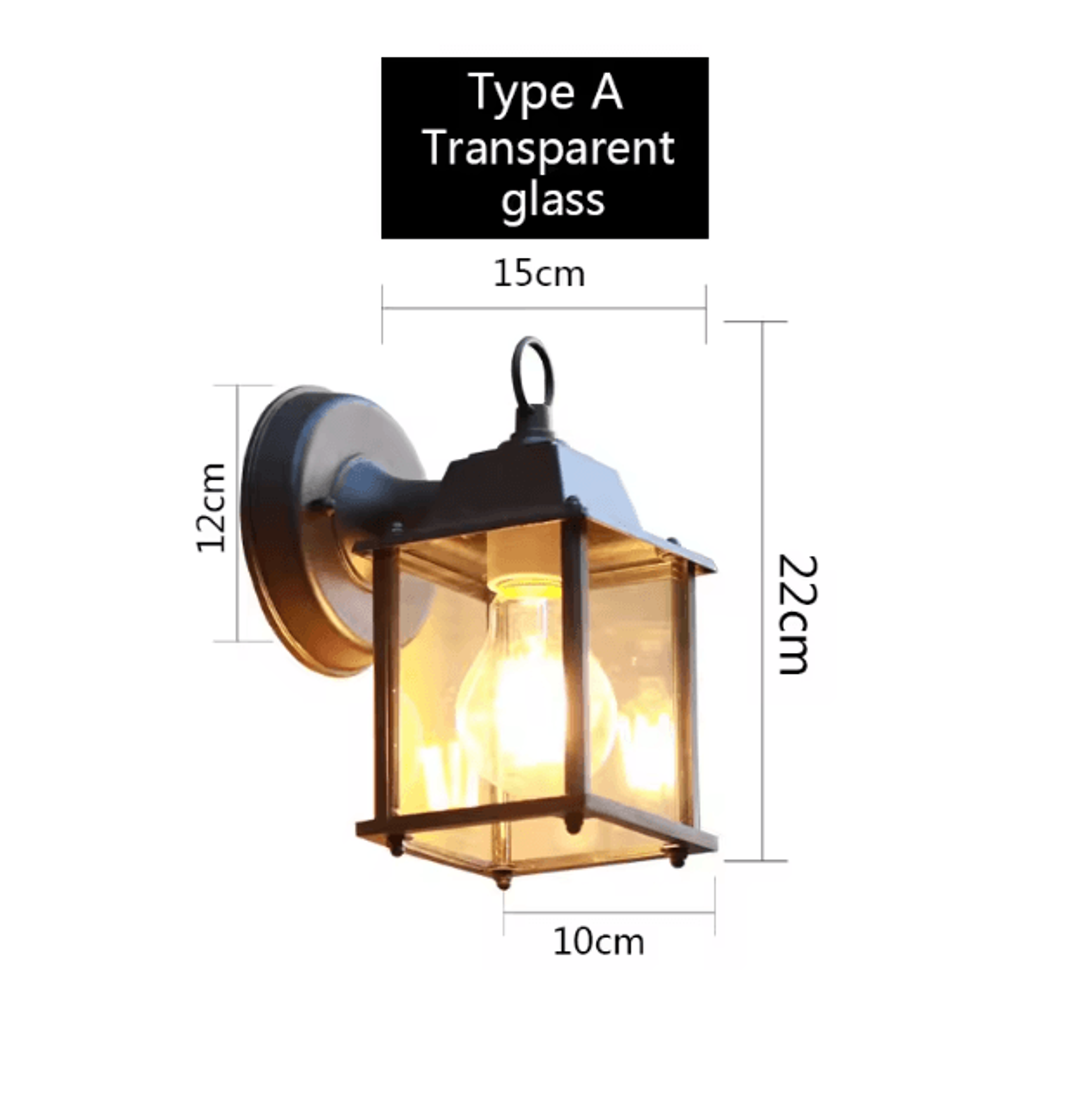 Retro Vintage Outdoor Wall Lamp  Waterproof E27 Garden  Porch Sconce 3