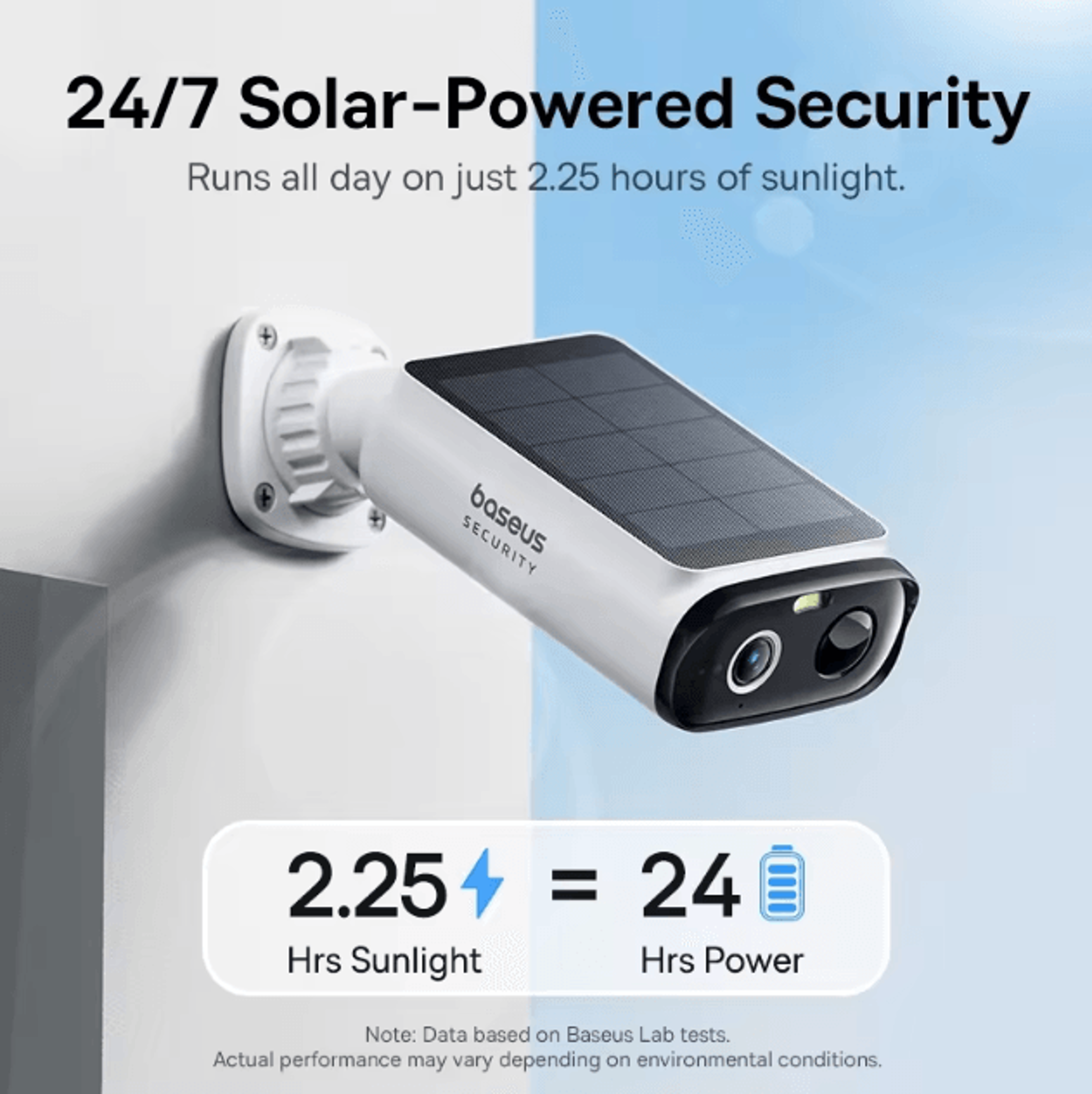 Baseus S1 Lite Solar Security Camera  2K Wireless Outdoor Camera With AI Motion Detection  Color Ni 0