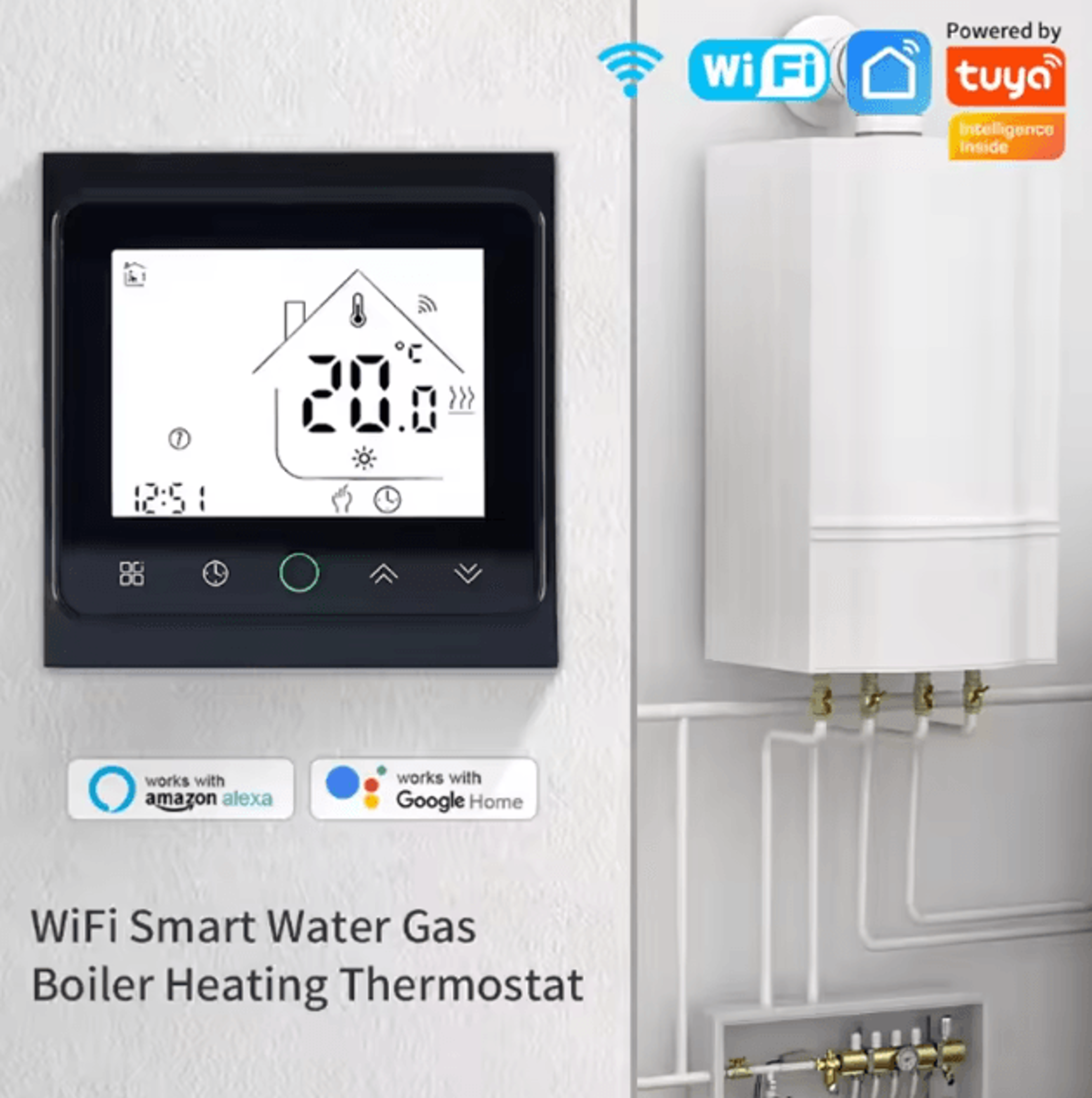Tuya WiFi Smart Room Thermostat  Temperature Controller For Electric Floor Heating Water Heating  G 4