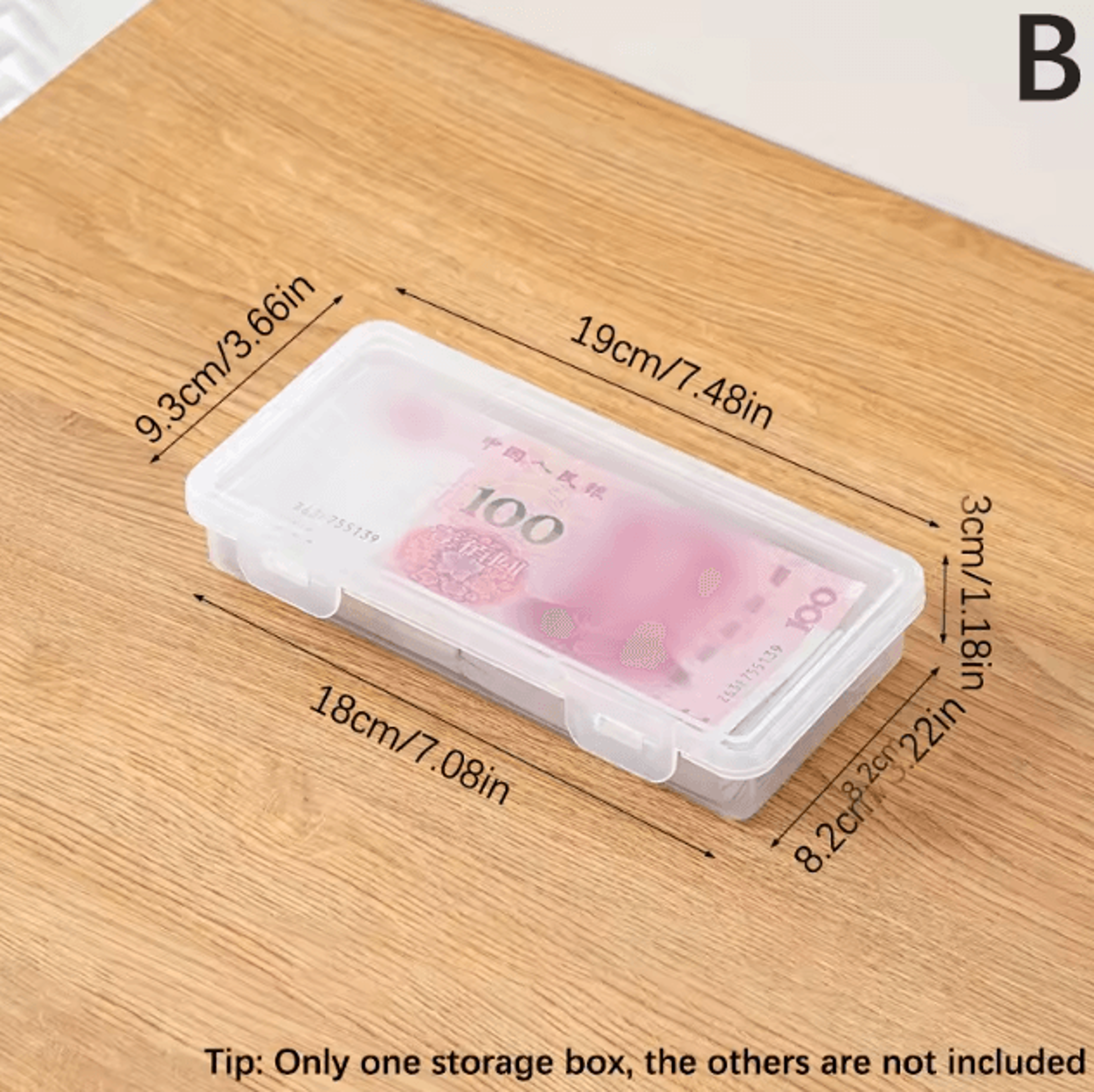 ClearVault Portable Banknote Storage Box Transparent Currency Collection Case 3