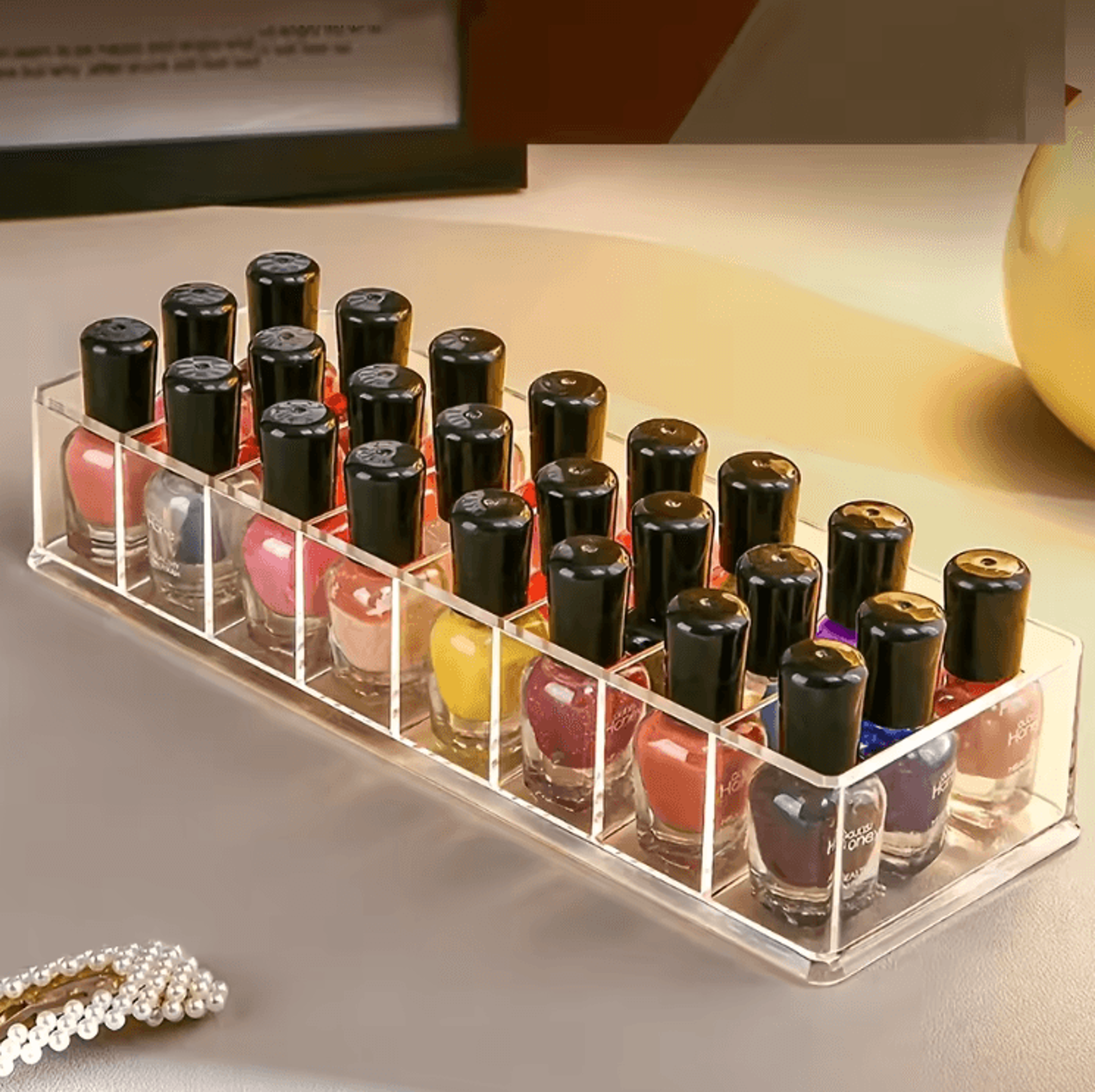 ClearPro Acrylic Nail Polish Organizer Rack Cosmetic Display Stand 2