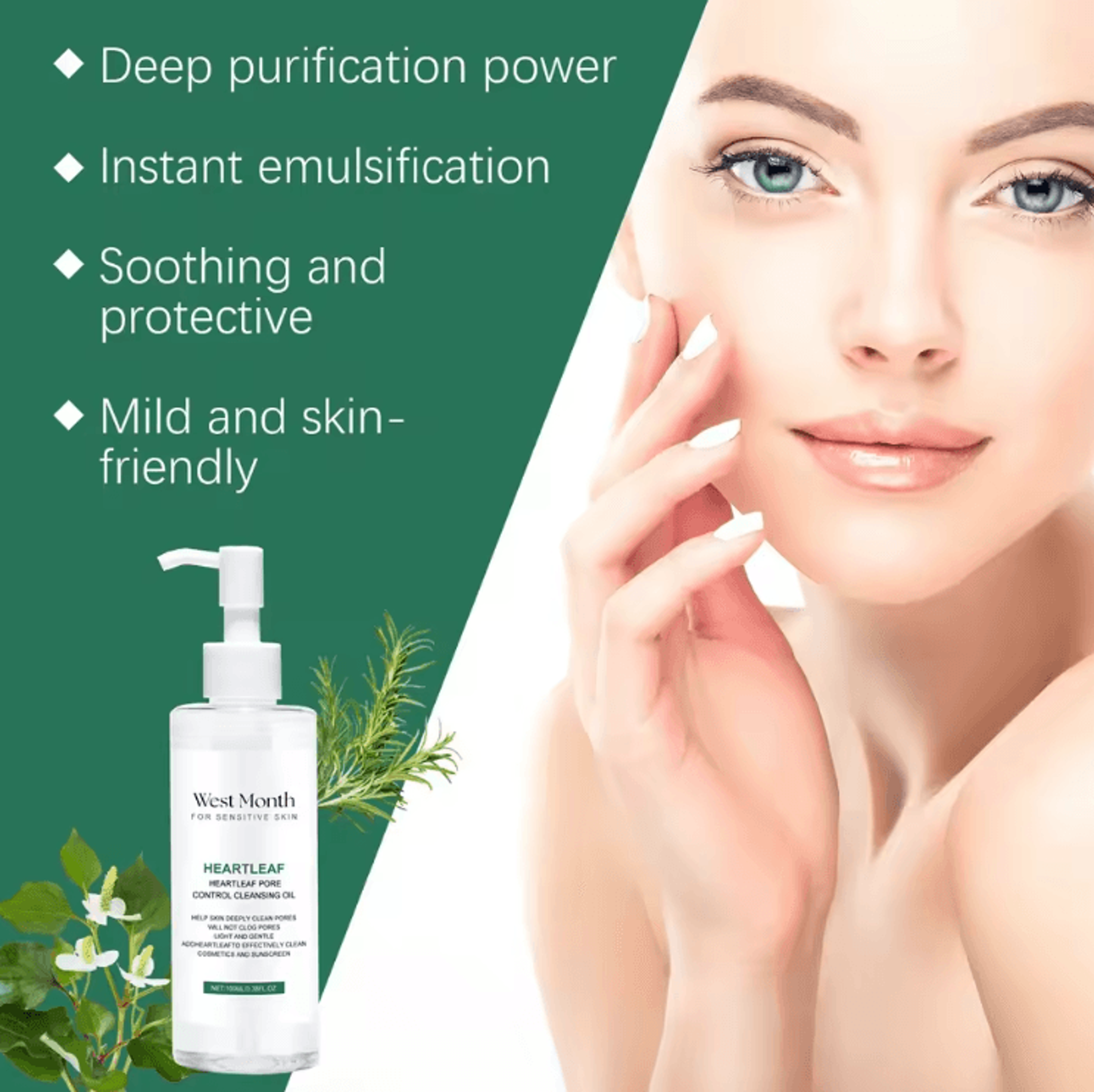 PureClean Lightweight Facial Cleansing Oil Deep Pore Makeup Remover 3