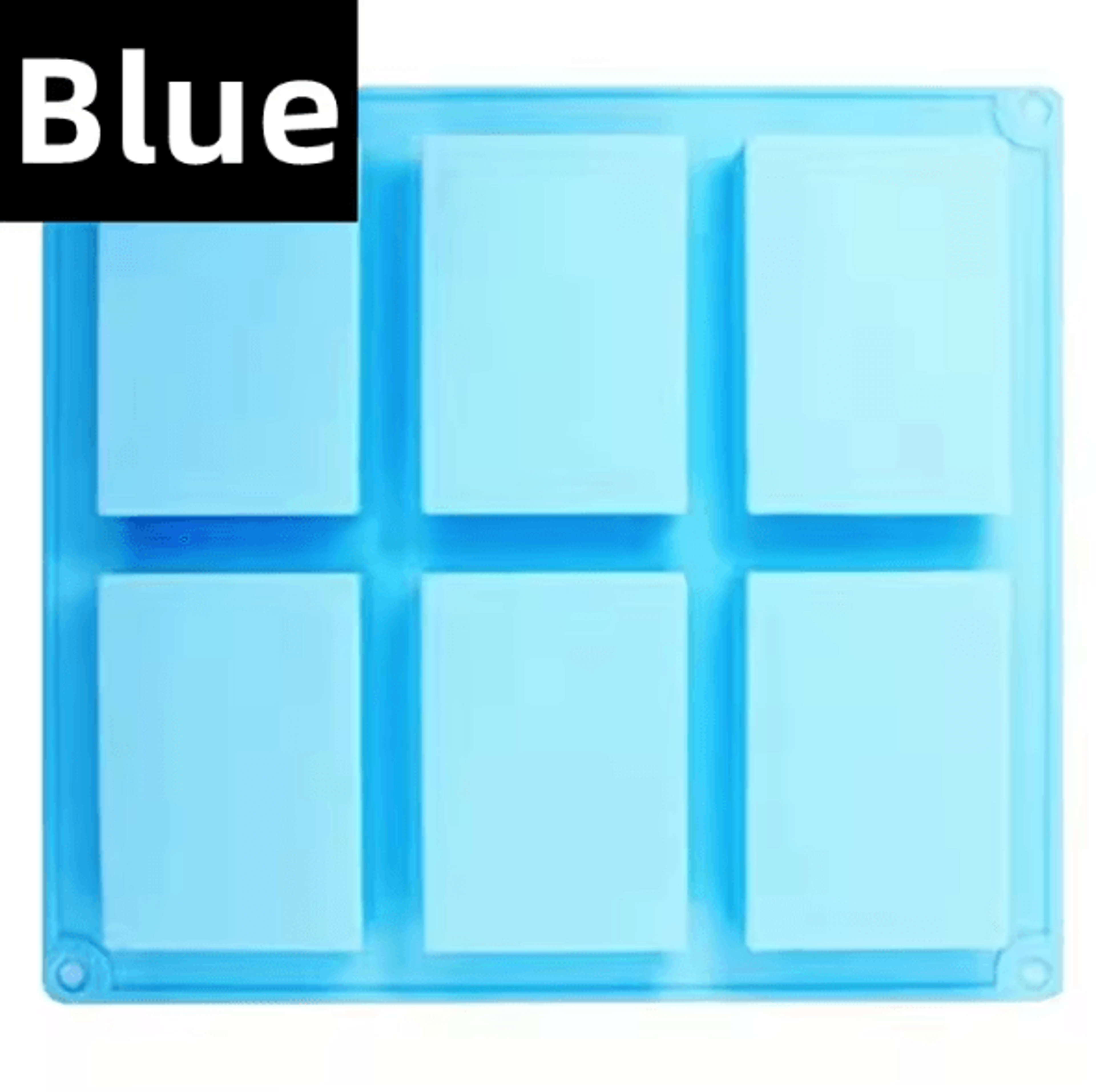 6 Grid Rectangle Silicone Mold For Soap Cake Chocolate And DIY Crafts 5