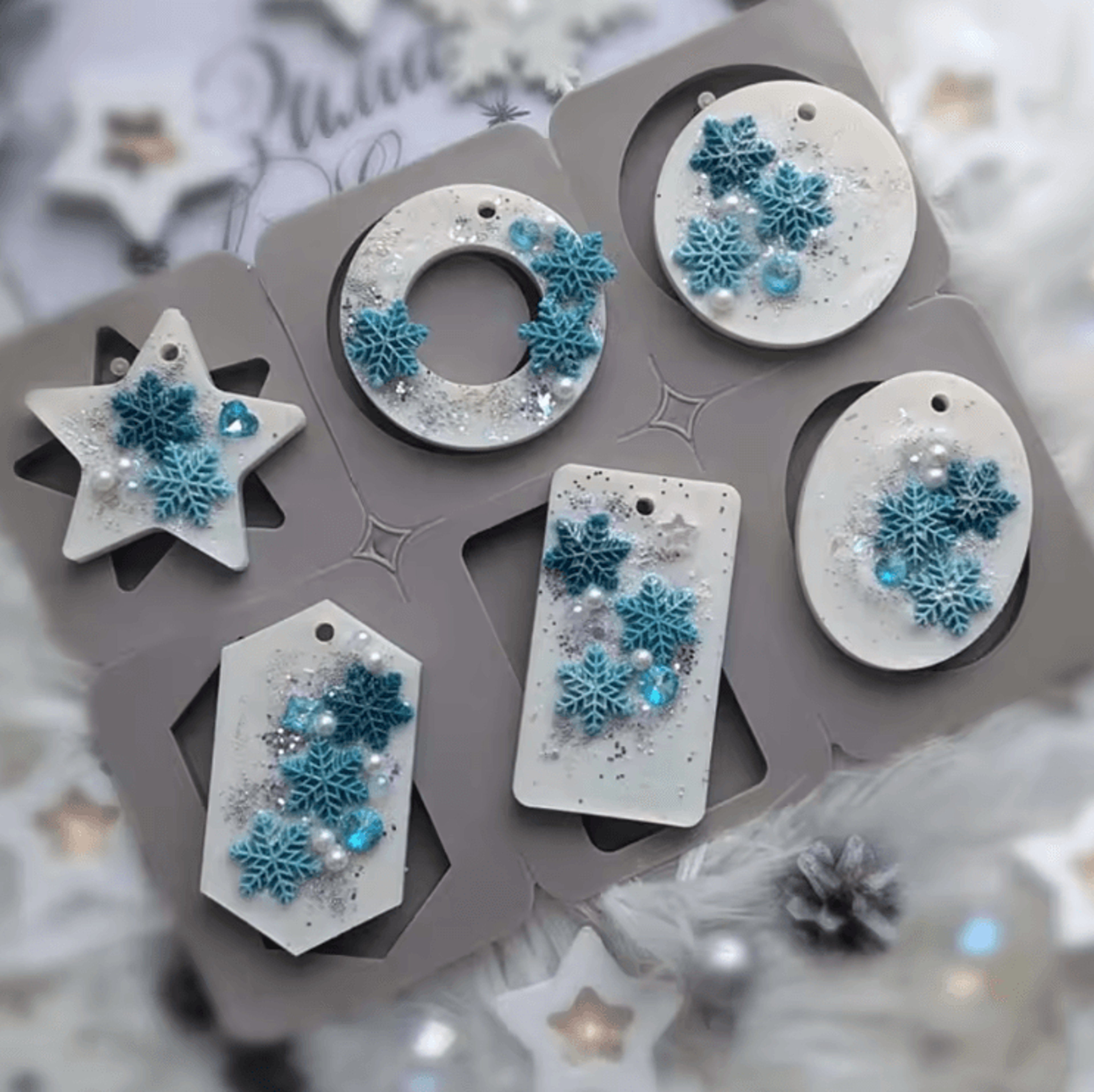 6 Cavity Silicone Wax Tablet Mold For Aromatherapy Candles Soap And DIY Crafts 3